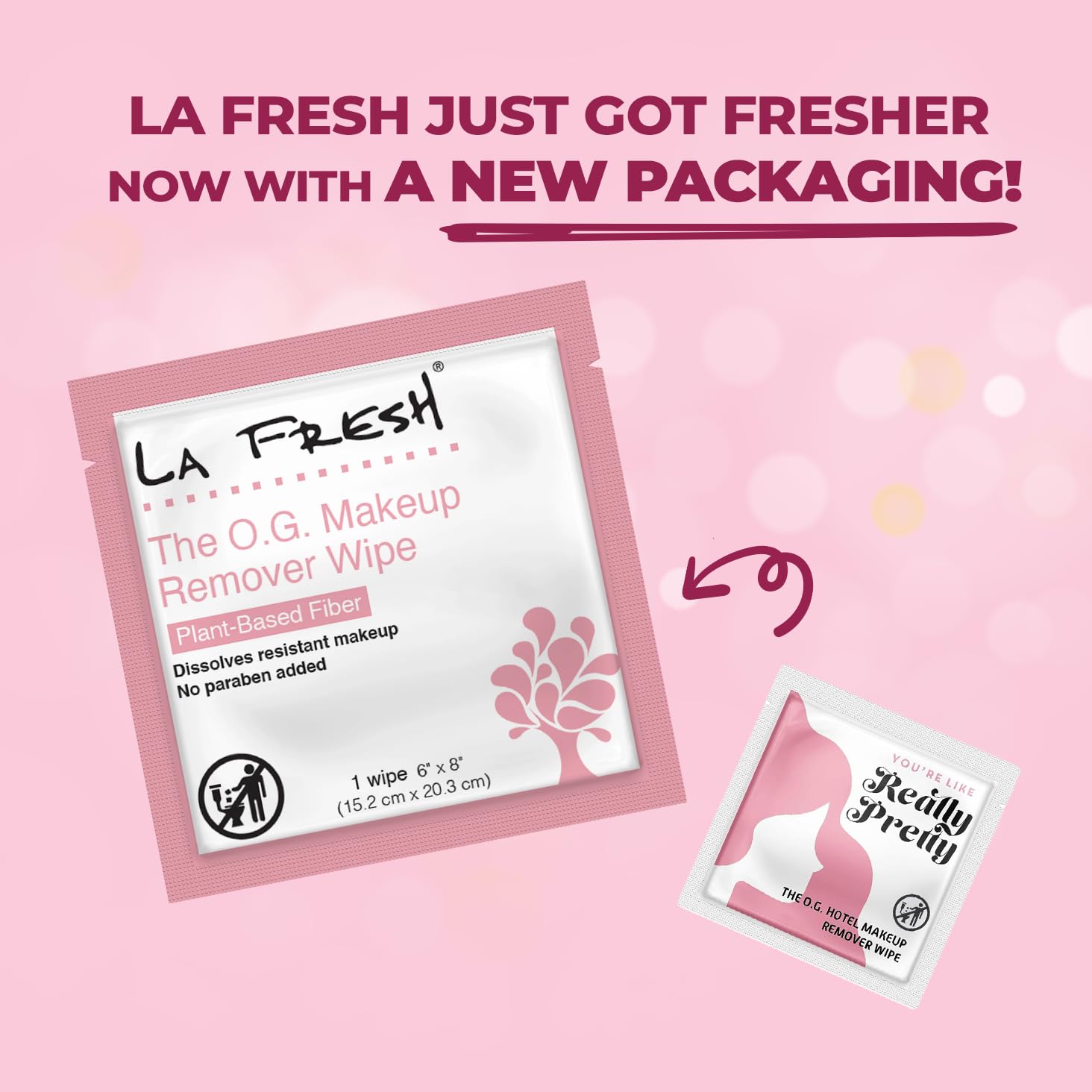 La Fresh Makeup Removal Facial Cleansing Wipes, Waterproof, 200 Count, Skin Care Travel Essentials