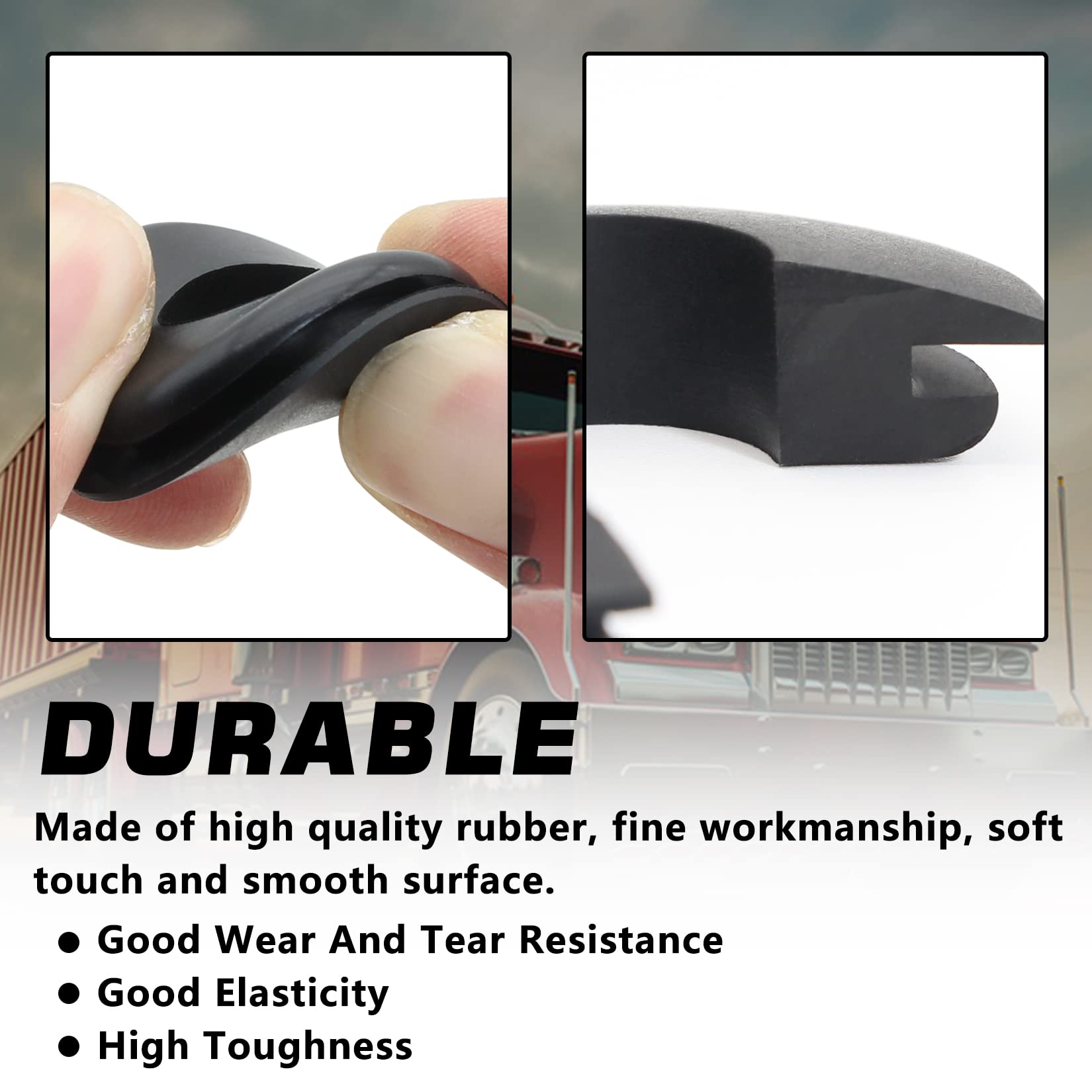 GREPSPUD 100pcs Glad Hand Seals Rubber Truck Gladhand Seals Black Polyurethane Seal Washers Grommets Round Gaskets for Semi Trucks Trailers Tractors, Parts Number 10028