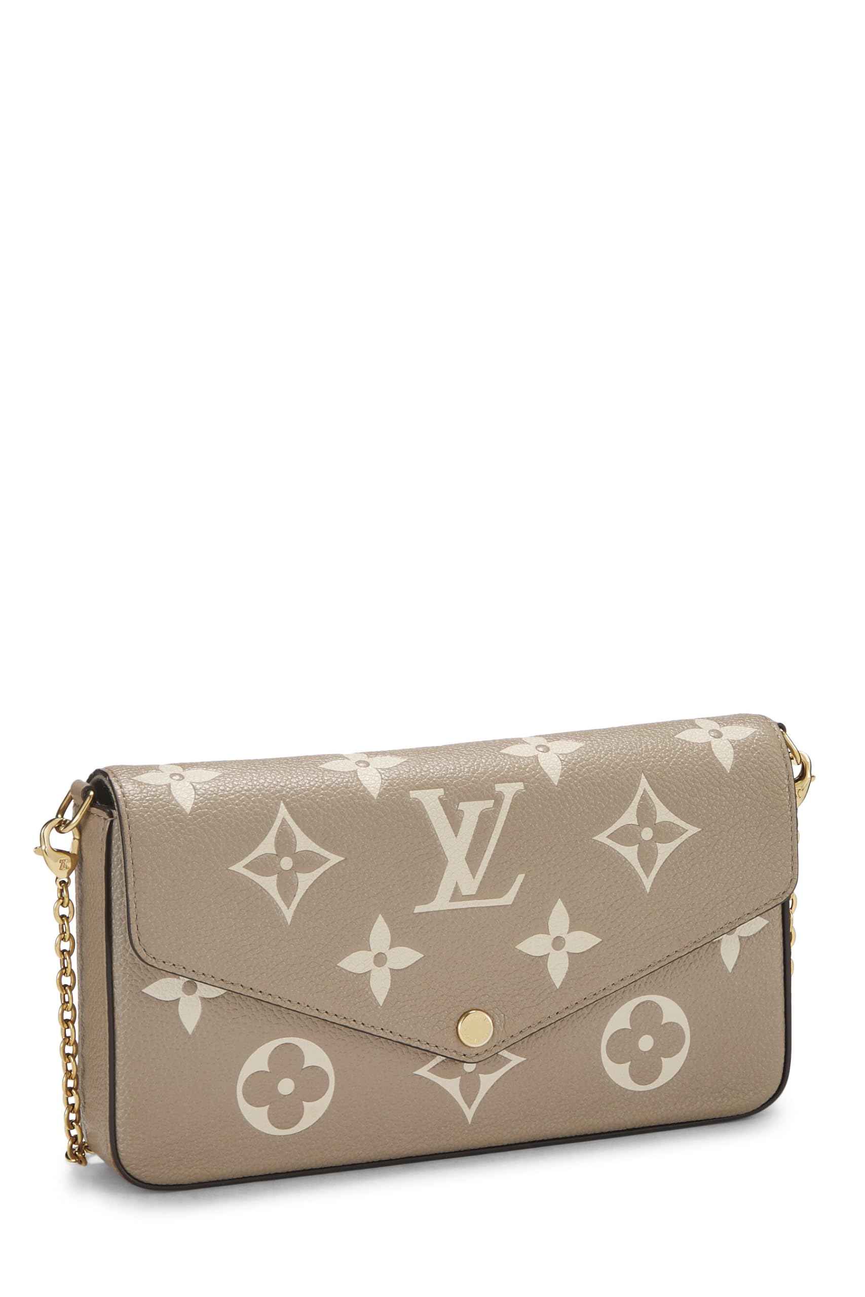 Louis Vuitton, Pre-Loved Grey Monogram Empreinte Giant Pochette Felicie, Grey