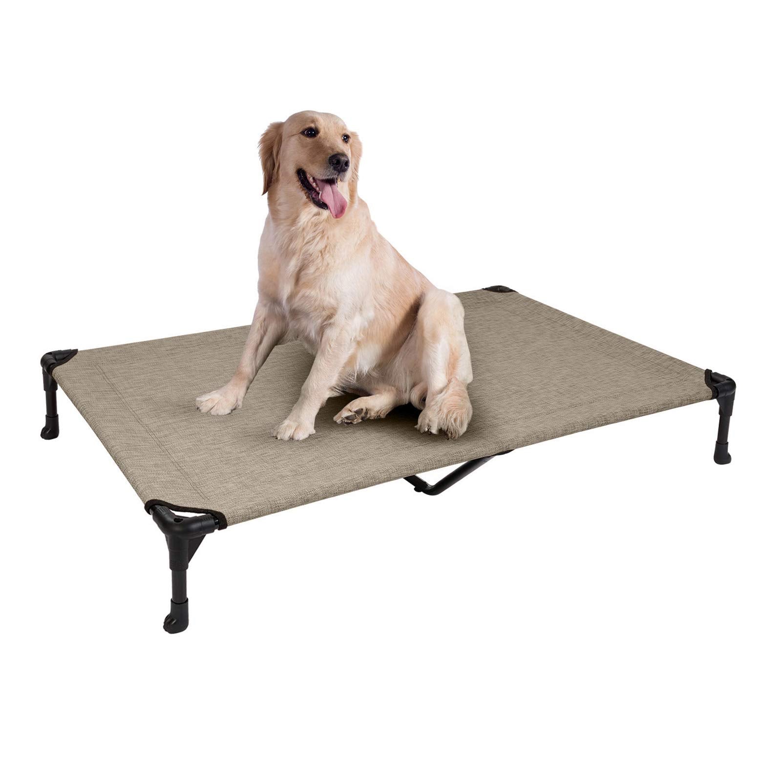 Veehoo Cooling Elevated Dog Bed, Portable Raised Pet Cot with Washable & Breathable Mesh, No-Slip Feet Durable Dog Cots Bed for Indoor & Outdoor Use, X Large, CWC1803-XL