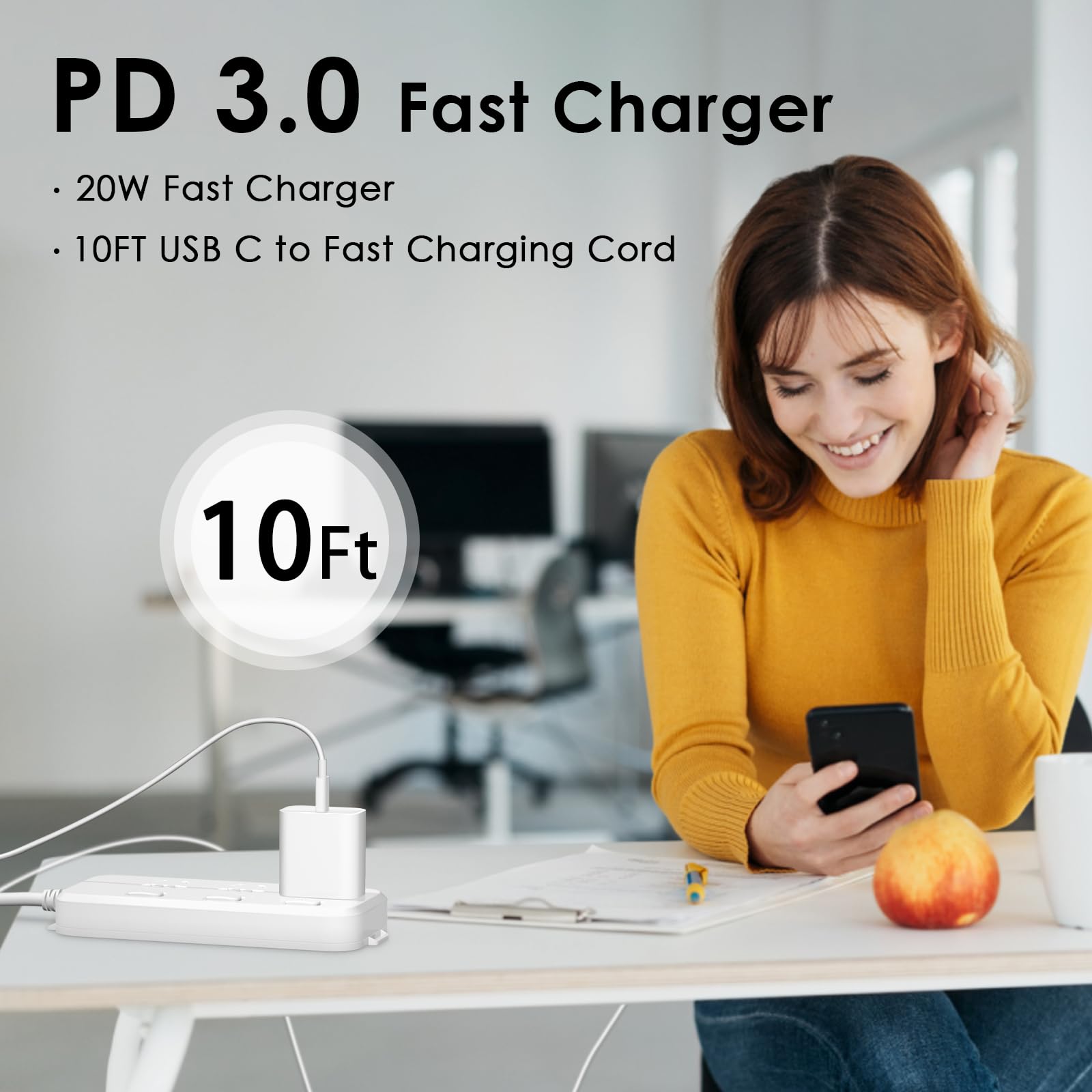 Phone 14 13 12 Fast Charger [MFi Certified] 10FT Type C Charger 2 Pack 20W USB C Charger Block with Fast Charging Cable for Phone 14/14 Pro/13/13Pro Max/12/12 Pro Max/11/XS/XR/X/8Plus
