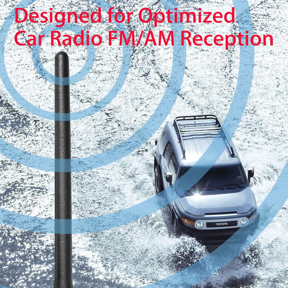 VOFONO Antenna for Toyota FJ Cruiser Accessories 2007-2015, 6 3/4 Inch Stubby Toyota FJ Cruiser Antenna Replacement for Car AM FM Radio Reception