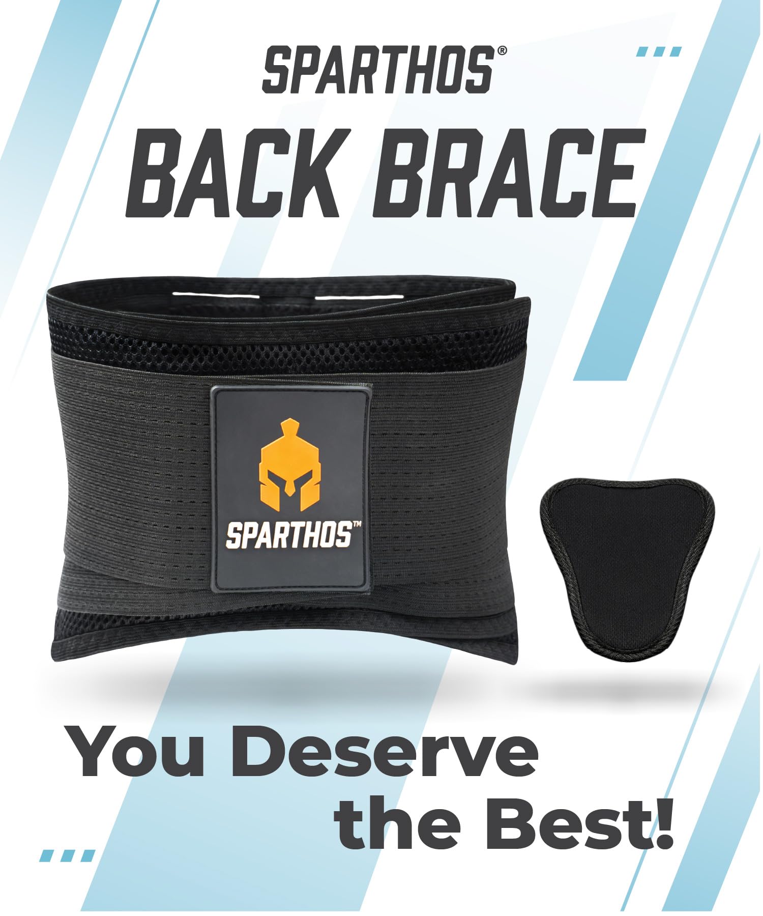 Sparthos Back Brace for Lower Back Pain - Immediate Relief from Sciatica, Herniated Disc, Scoliosis - Breathable Design With Lumbar Support Pad - For Home & Lifting At Work - For Men & Women - (XL)