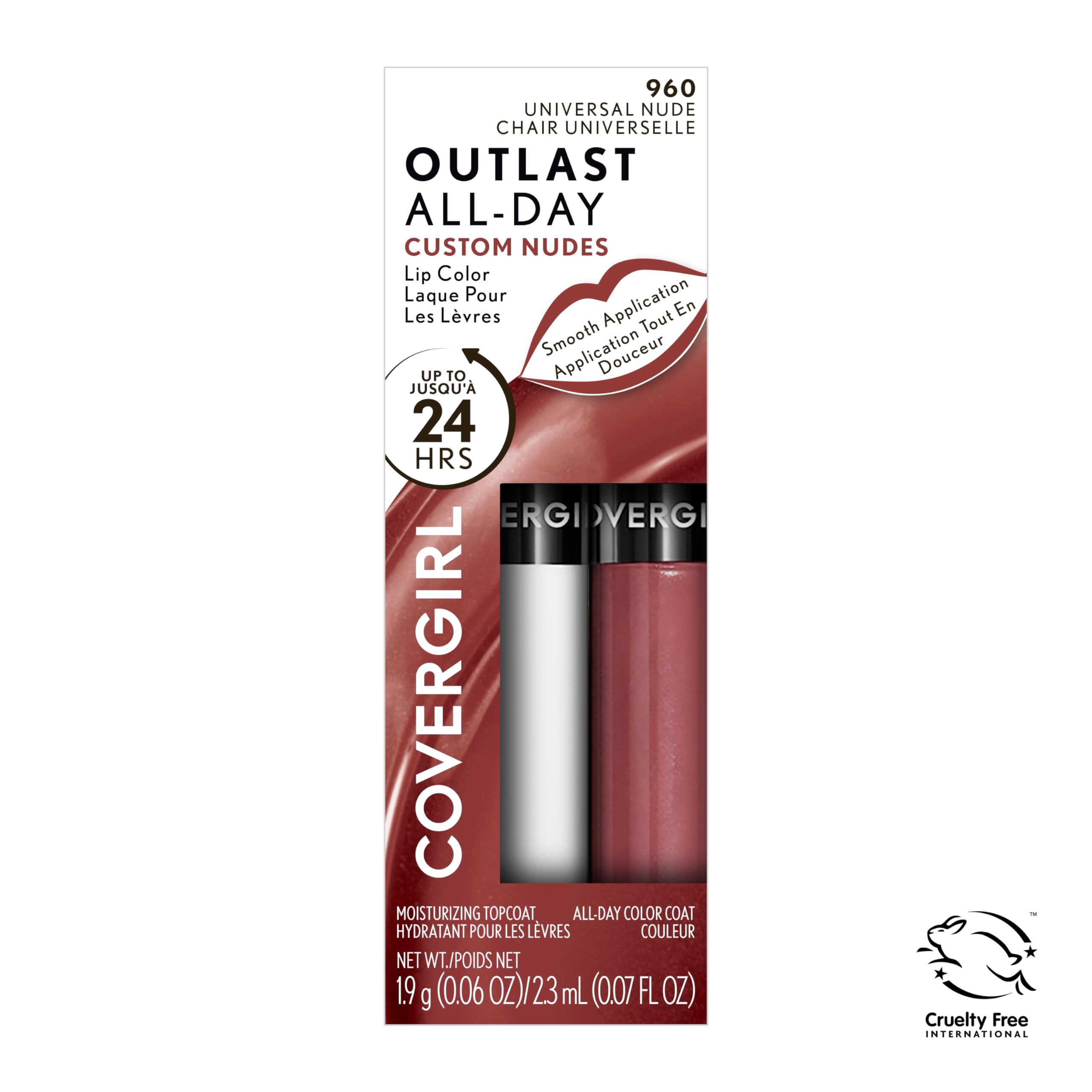 COVERGIRL Outlast All-Day Lip Color Custom Nudes, Universal Nude