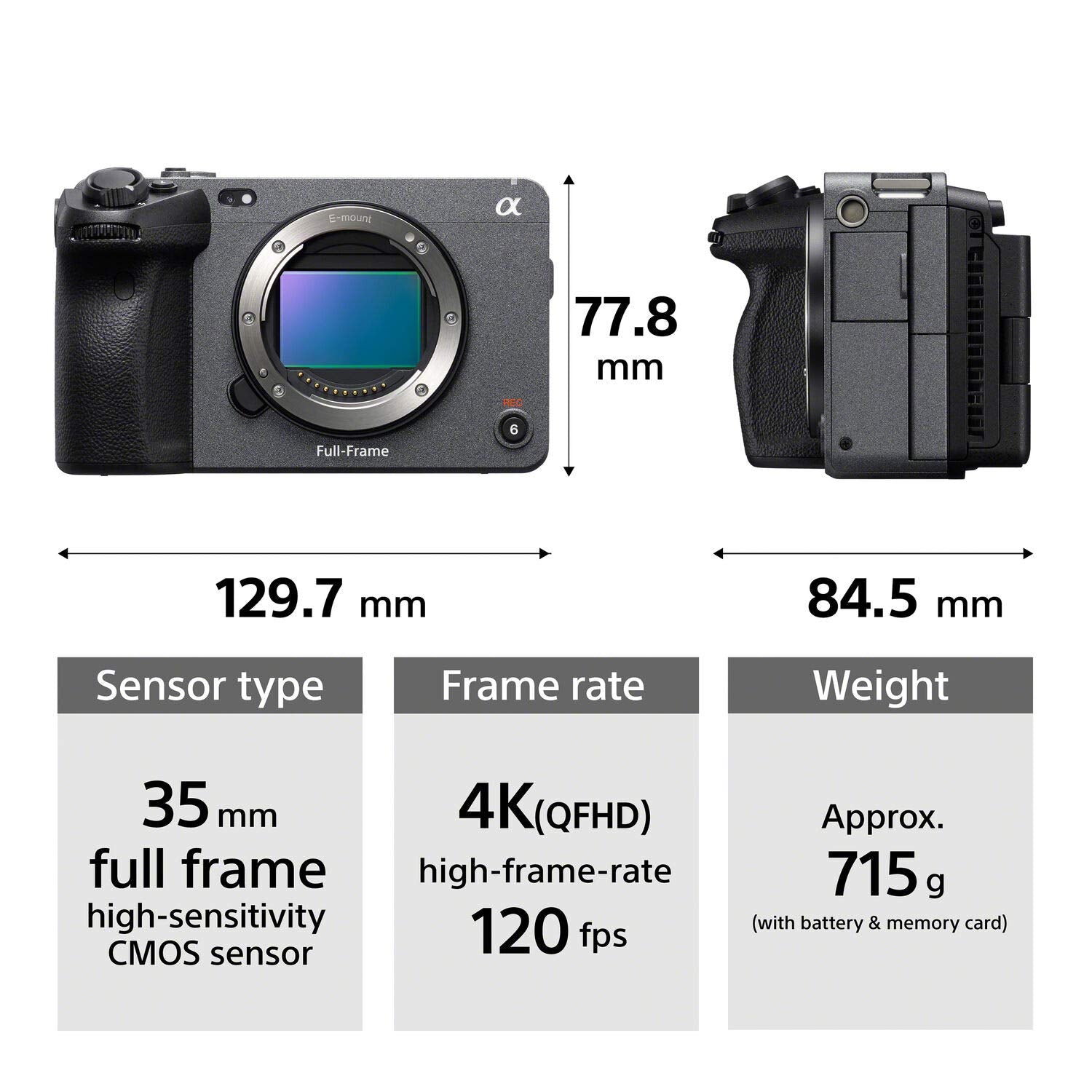 Sony Alpha FX3 ILME-FX3 | Full-frame Cinema Line Camera