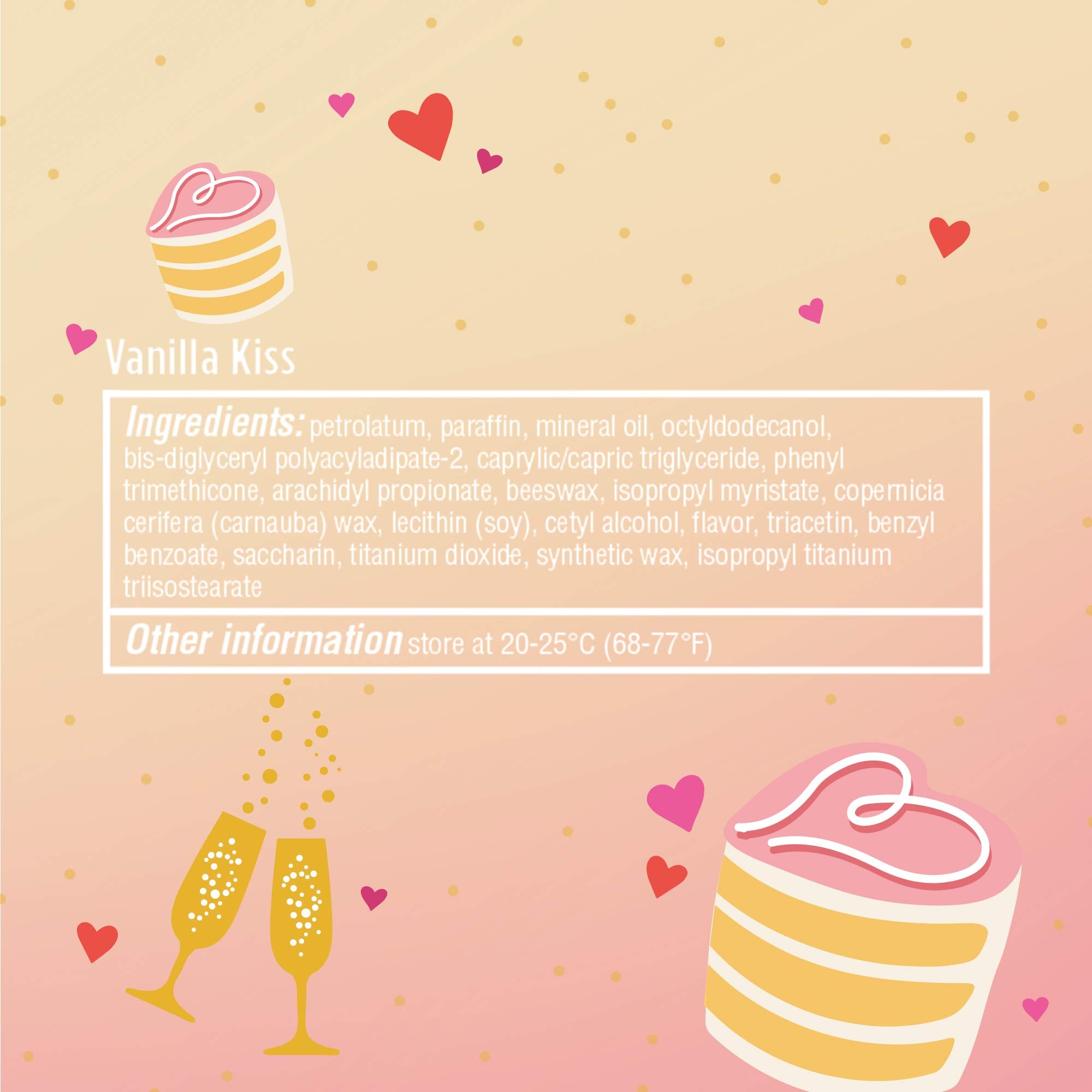 Chapstick Party Favor Lip Balm Gift Pack Toast to Love 10 Sticks 0.15 oz Each