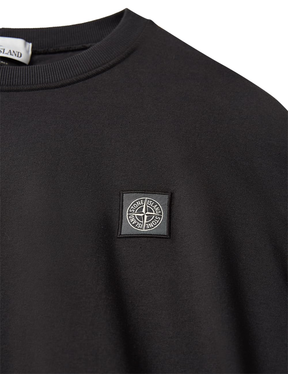 Stone Island, Men's Patch Logo Long Sleeve, X-Large, Black