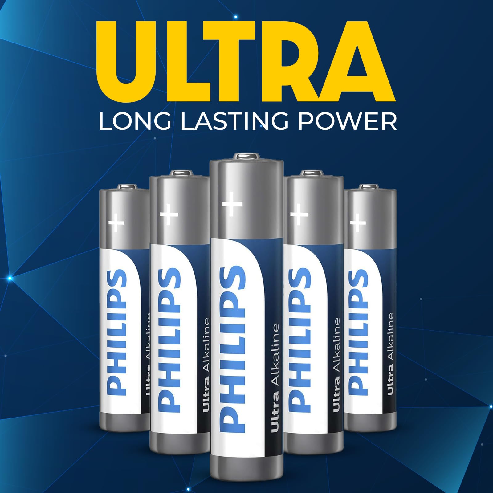 PHILIPS AAA Batteries, Ultra Alkaline Triple AAA Batteries 12 Pack, 1.5v Batteries AAA Size Pack, Ultimate Long-Lasting Power for High-Drain Devices, 10-Year Shelf Life, Durable Leak-Proof Design.