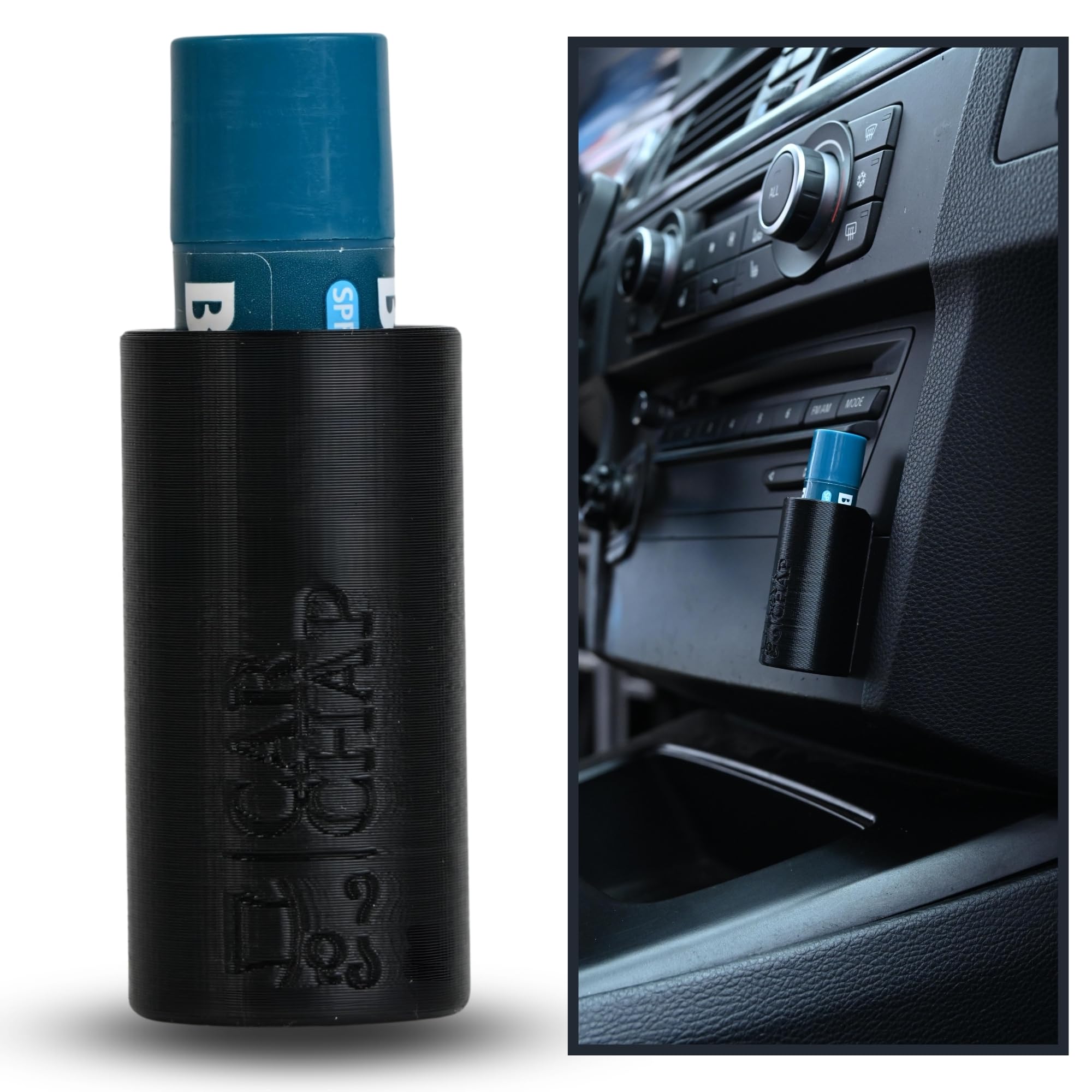 CarChap Car Lip Balm Holder [THE ORIGINAL], Chapstick Holder for Car, Mess Free in the Heat. Featured in Car and Driver. USA Made, Patent Pending. Interior Car Accessories for Women and Men [BLACK]