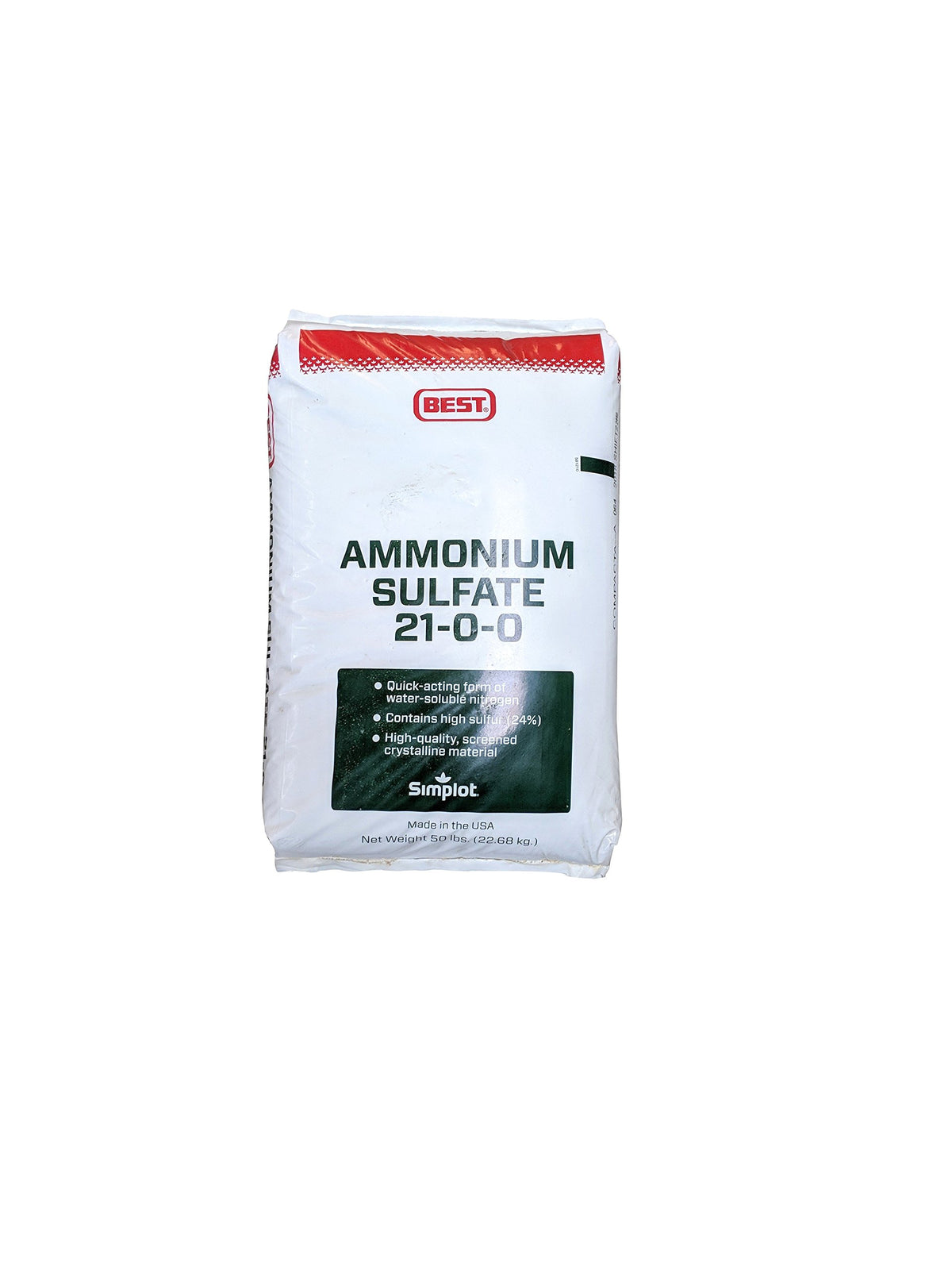 Greenway Biotech Ammonium Sulfate 21-0-0 Fertilizer Contains 21% Water Soluble Nitrogen & 24% Sulfur Suitable for Acid Loving Plants- Lawn Fertilizers to Lower pH Levels in Alkaline Soil- 50 Pounds