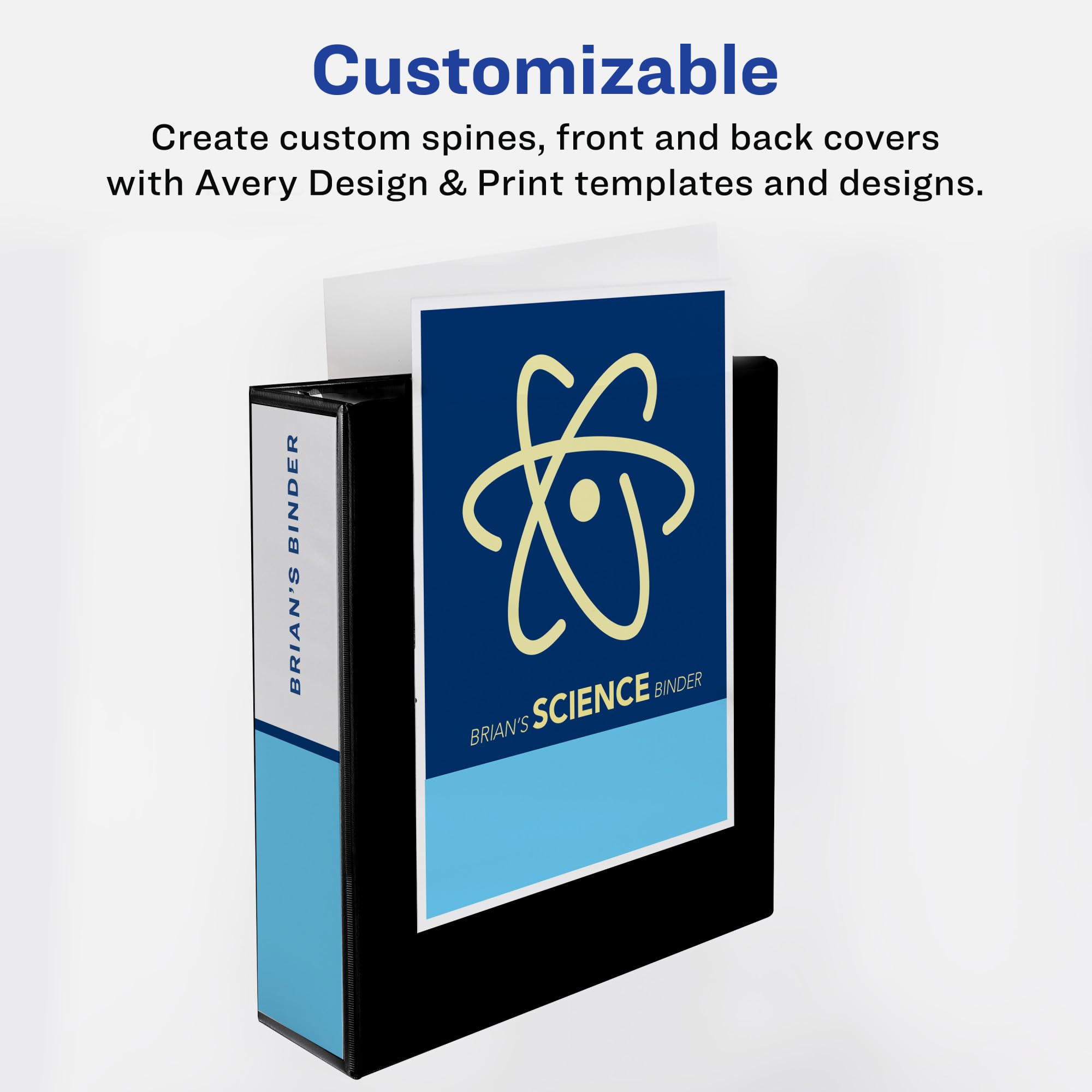 Avery Heavy-Duty View 3 Ring Binder, 1" One Touch EZD Rings, 1 Red Binder (79170)