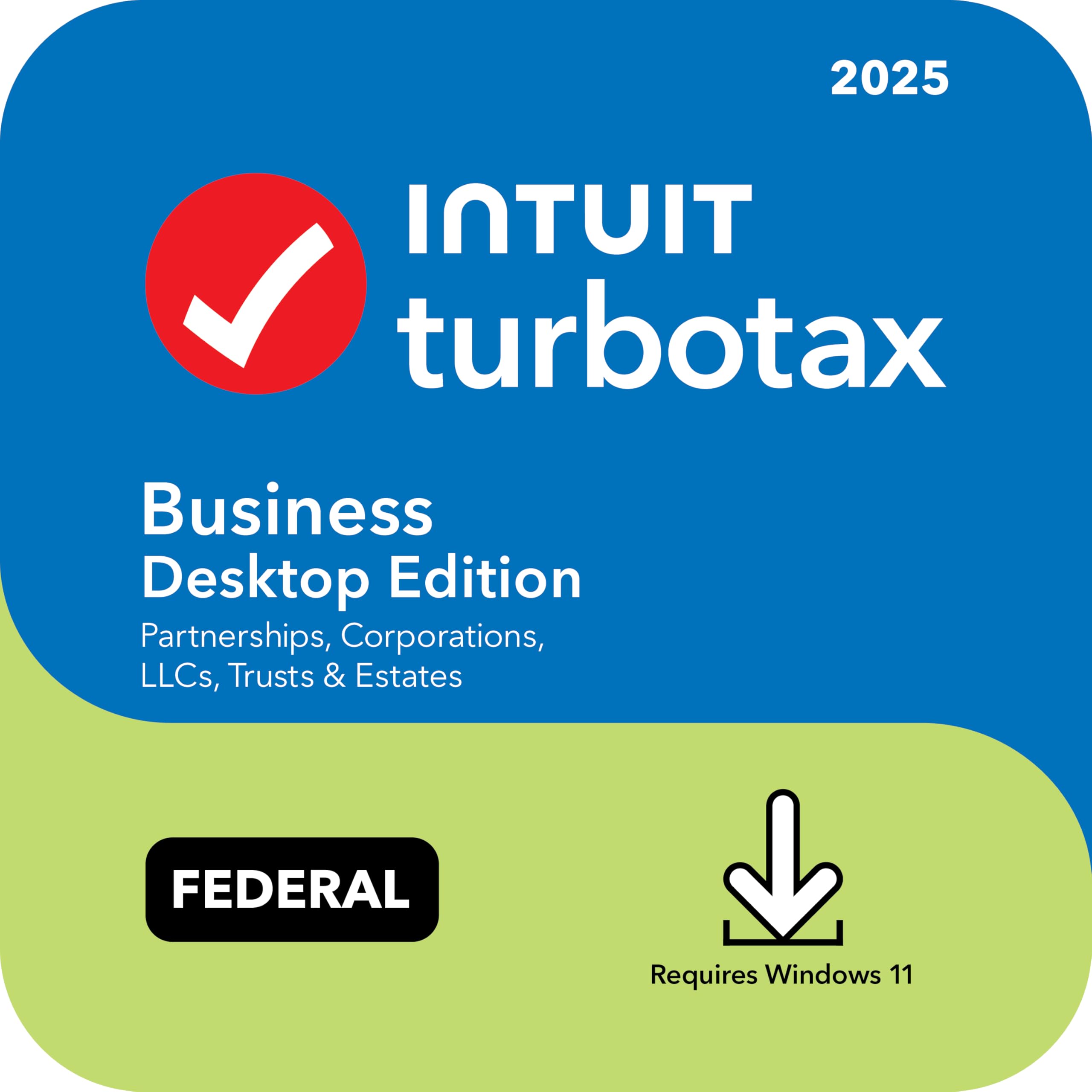 TurboTax Business Desktop Edition 2025, Federal Tax Return [Win11 Download]