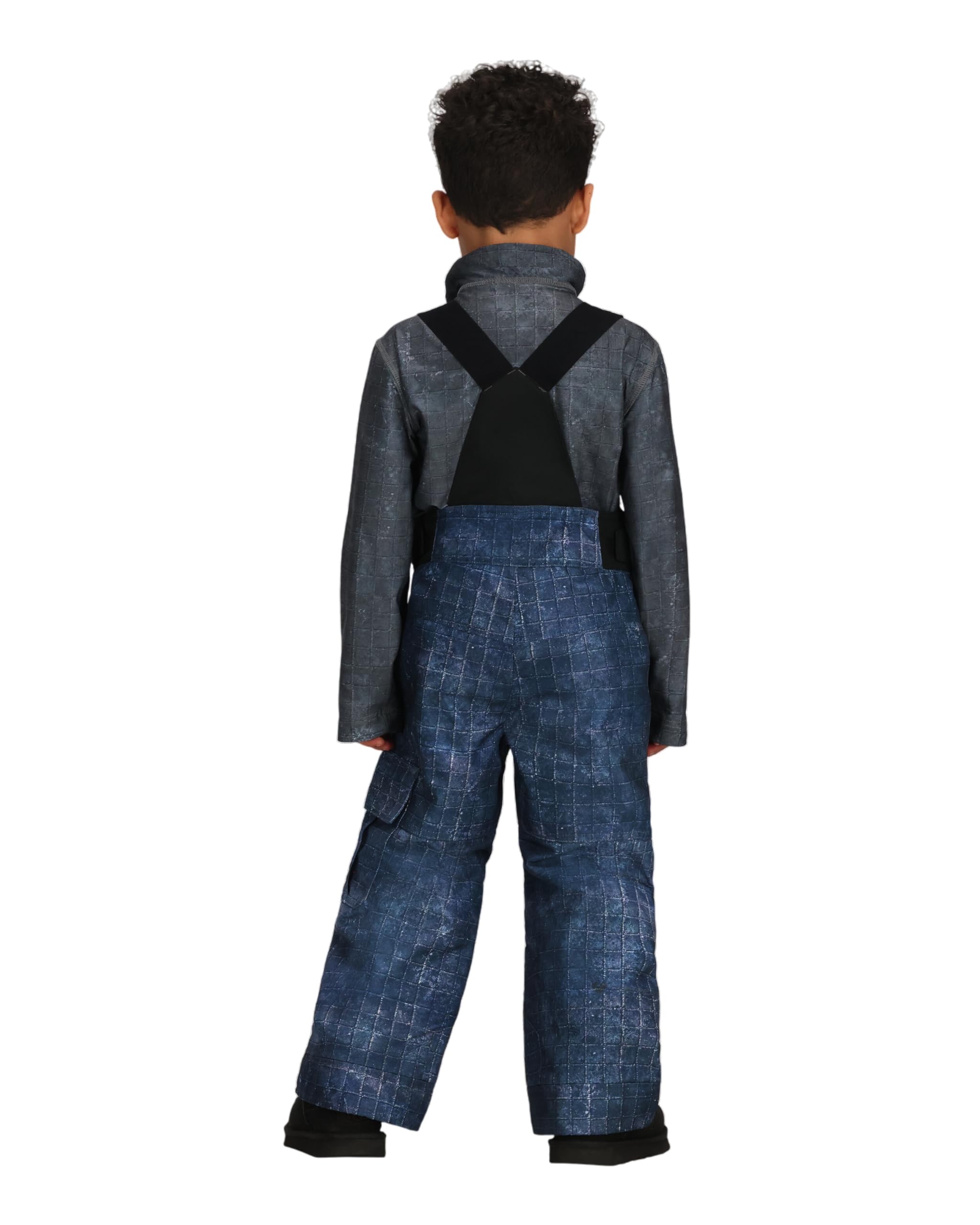 Obermeyer Volt Print Bib Pants - Kids Boys - Blue Grey Rippin - Size 6