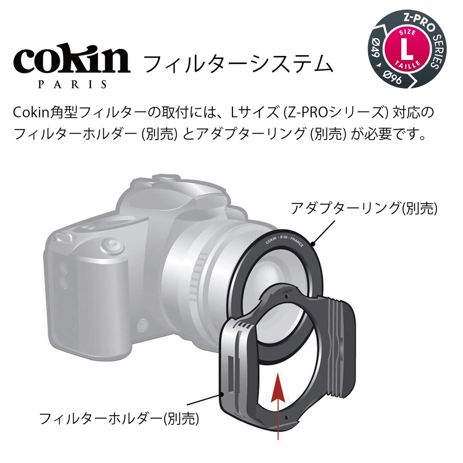 Cokin Square Neutral Density Grey - ND8 3-Stop (Z154) for L (Z) Series Holder - 100mm X 100mm