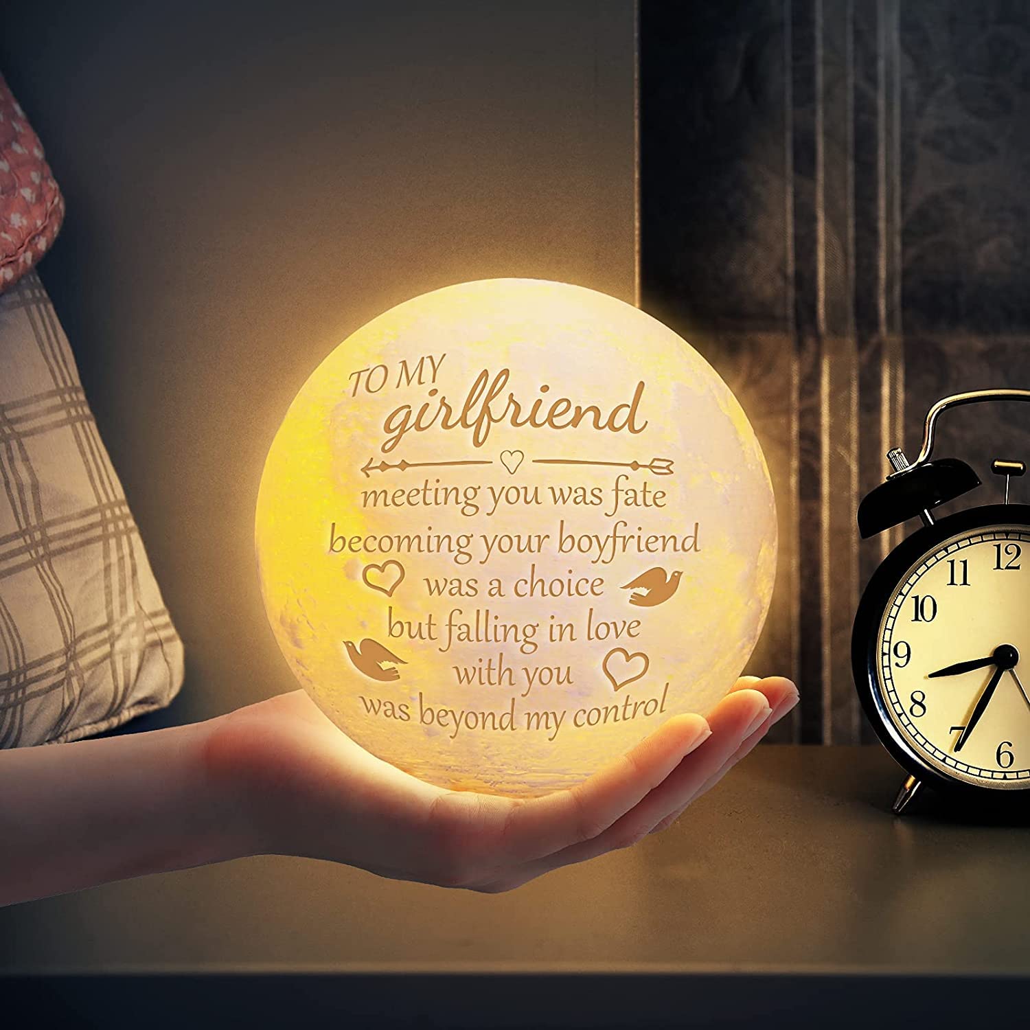 Funnli Christmas Gifts for Her Girlfriend Moon Lamp, Girlfriend Birthday Gifts, I Love You Gifts for Her, Anniversary Birthday Valentines Day Gifts for Girlfriend Her from Boyfriend