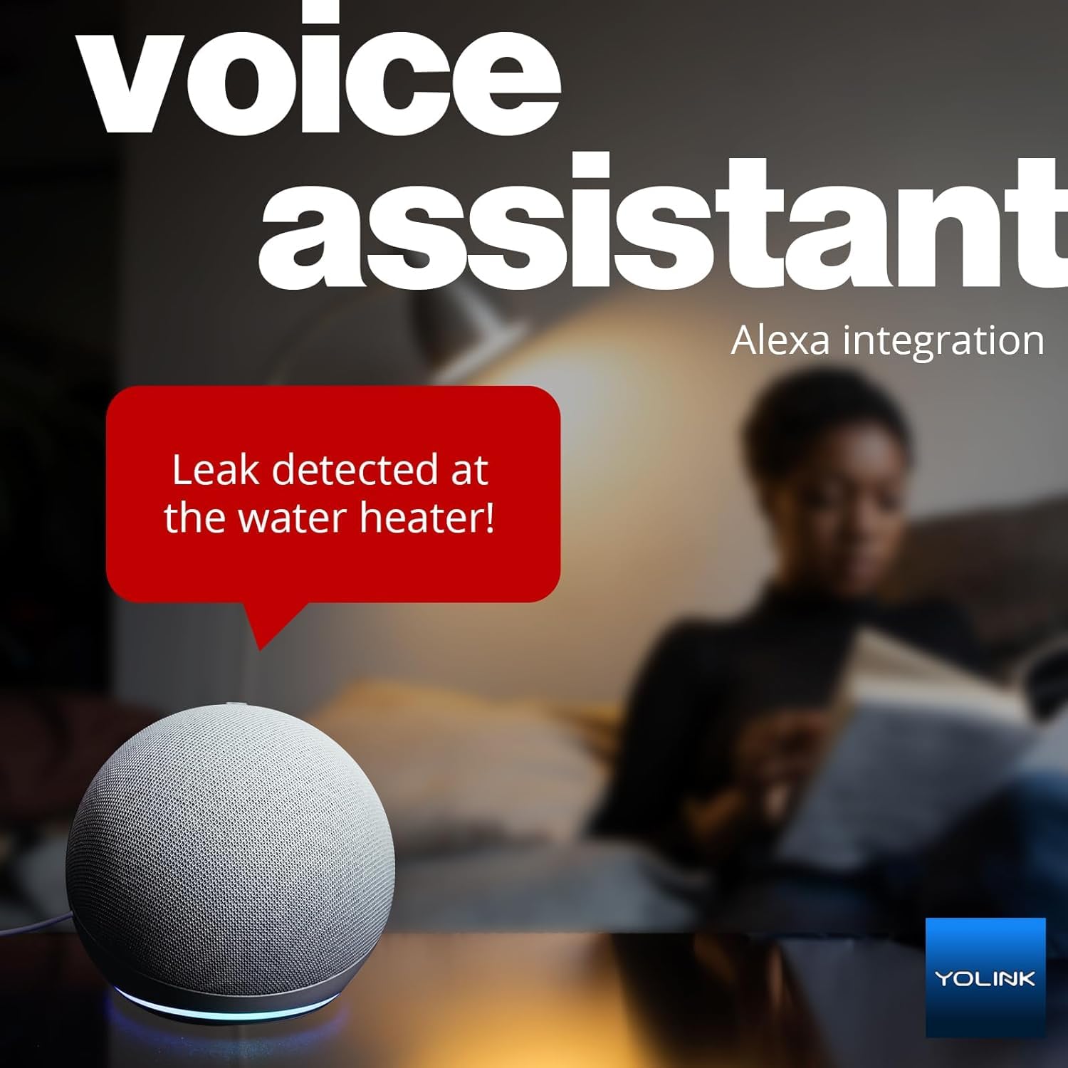 YoLink Smart Home Starter Kit: Hub & Water Leak Sensor 4 with 105dB Audio Alarm 4-Pack, SMS/Text, Email & Push Notifications, Freeze Warning, LoRa Up to 1/4 Mile Open-Air Range, w/Alexa, IFTTT