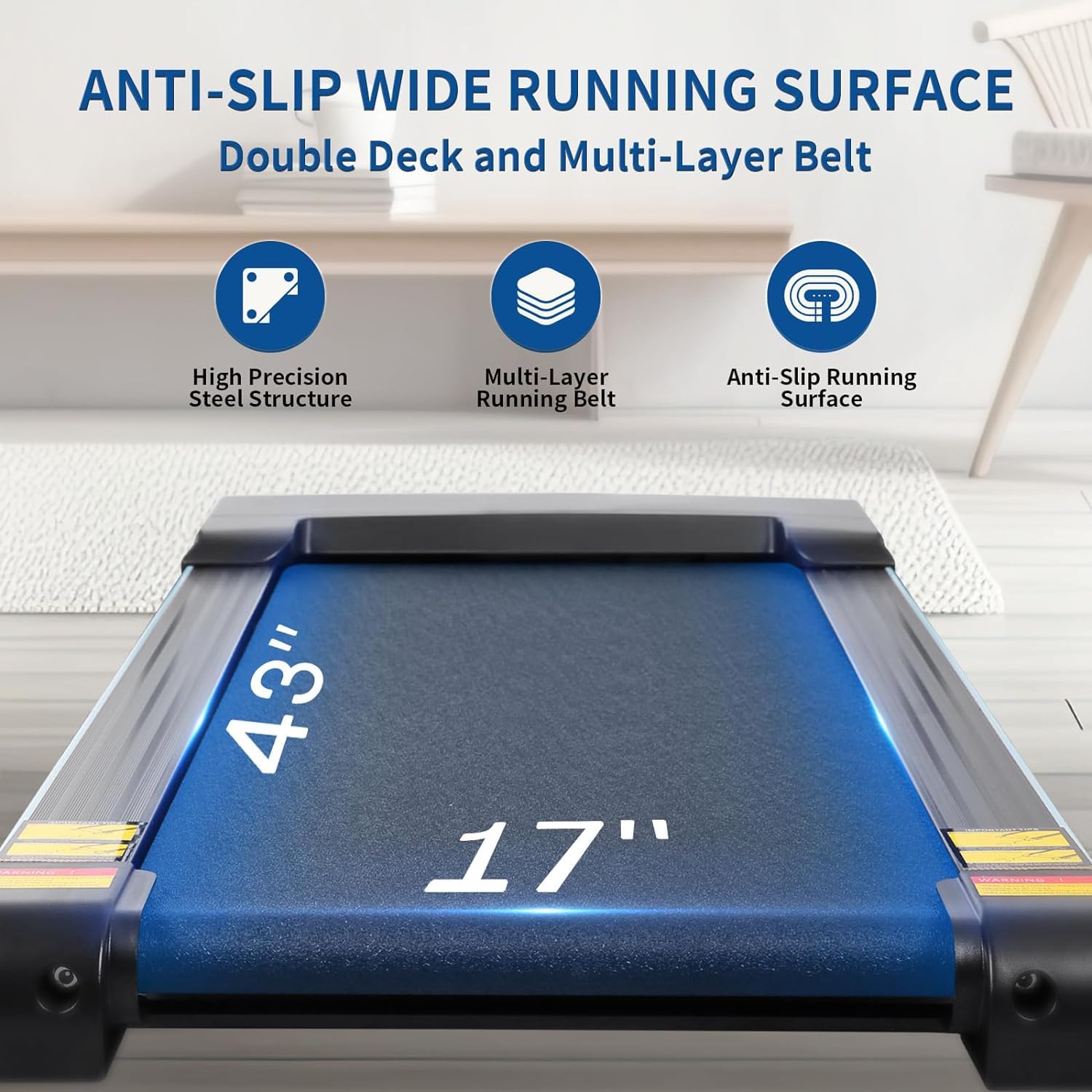 Treadmill with Auto Incline for Home Folding Treadmill with Incline 15 Pre-Set Training Programs Large LCD Display Running Machine Walking Jogging Running Exercise Machine for Office Workout