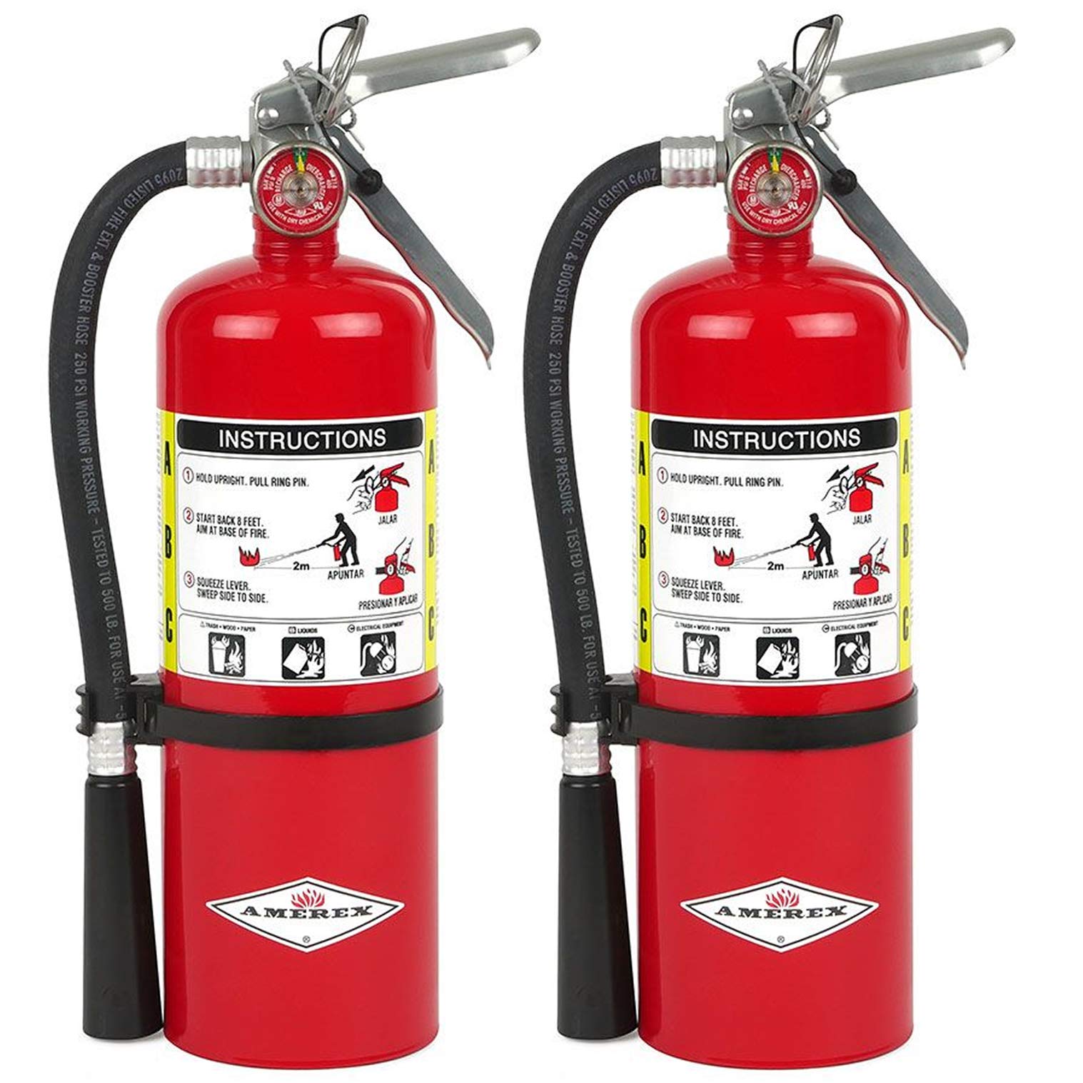 Amerex B500 ABC Dry Chemical Fire Extinguisher 2A-10 BC Rated, 5 lb.