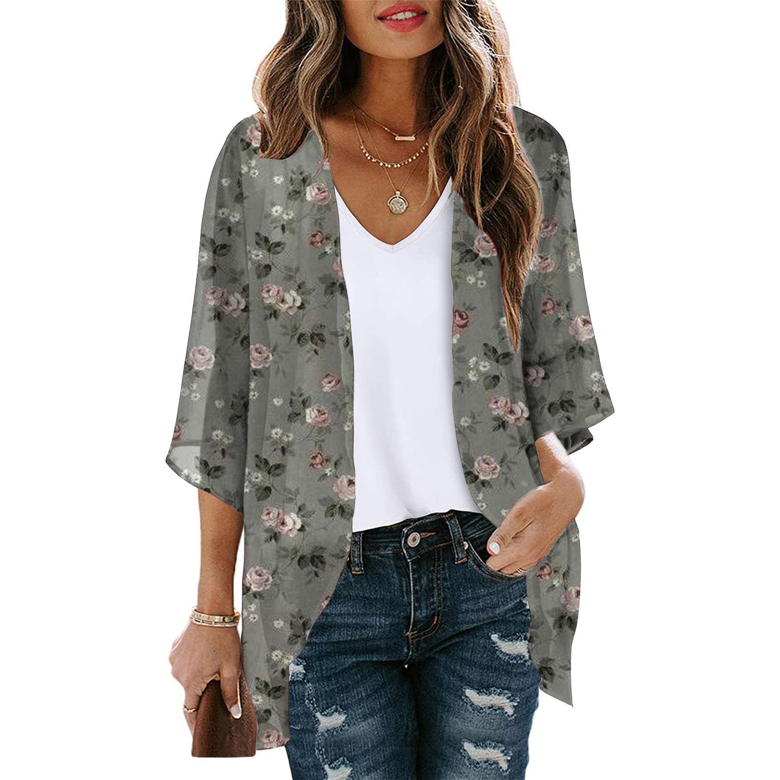 Summer Kimono Cardigan Womens Fashion Summer Kimonos for Women Plus Size Teacher+clothes Cute Clothes Women Clothes Women’s Women Sportswear Outfits Style Women over 60 Fashion