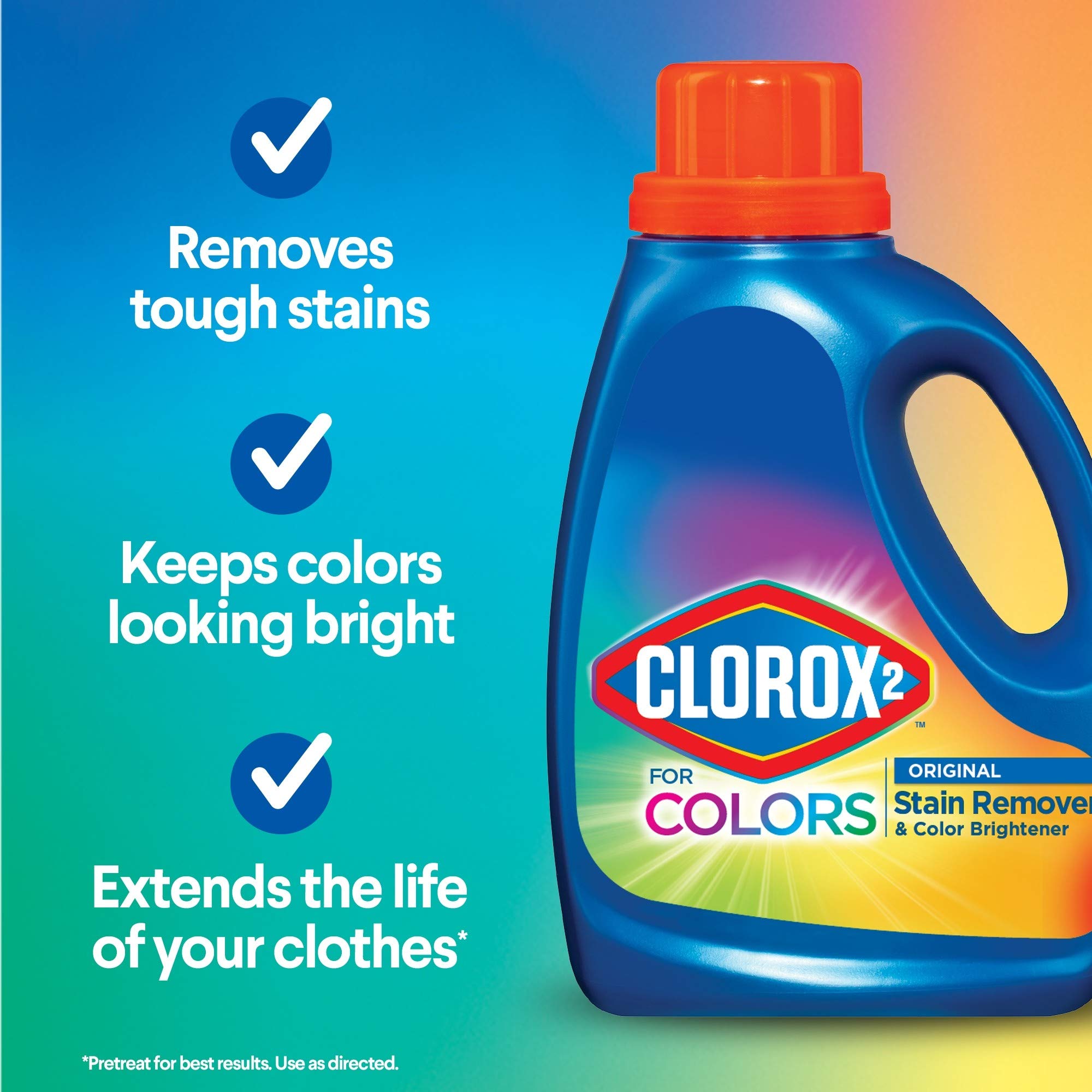 Clorox 2 for Colors - Stain Remover and Color Brightener, 22 Ounces (Packaging May Vary)