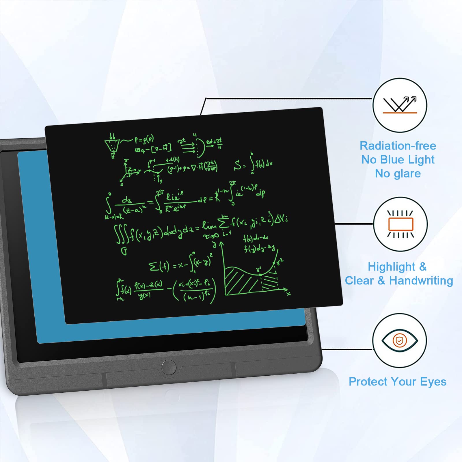 TUGAU 3 Pack LCD Writing Tablet 15 Inch, Erasable Electronic Writing Board, Reusable LCD Drawing Tablet, Portable Doodle Pad Gift for Kids Adults at Home School Office