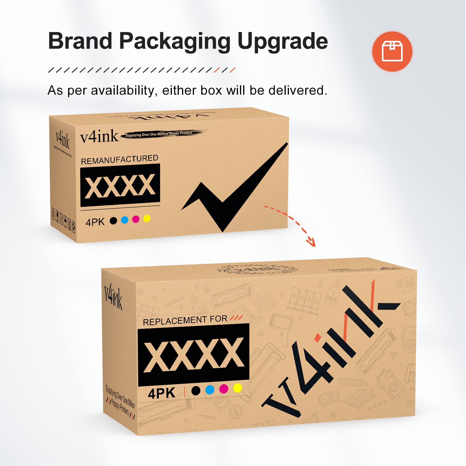 v4ink 4PK Compatible 26X Toner Cartridge Replacement for 26X CF226X 26A CF226A Toner High Yield Black Ink for Pro M402n M402dn M402dne M402dw MFP M426fdw M426fdn M426dw M402 M426 Printer New Version