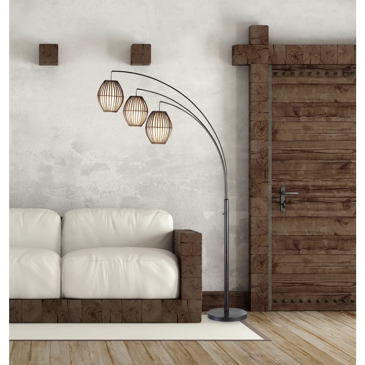 Adesso 4026-26 Maui Arc Lamp, 82 in., 3x60W Incandescent,13 CFL, Antique Bronze, 1 Floor Lamp