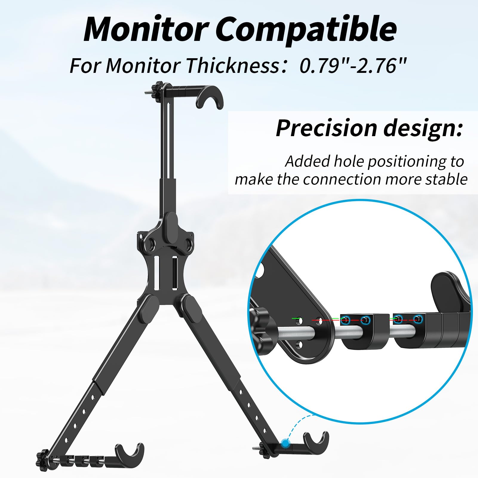 MOUNTUP Dual VESA Monitor Mount Adapters, Universal Non-VESA Mounting Adapter Kits for 19 to 32 Inch Computer Screens, Max Load 17.6lbs VESA Adapters, 2 Packs