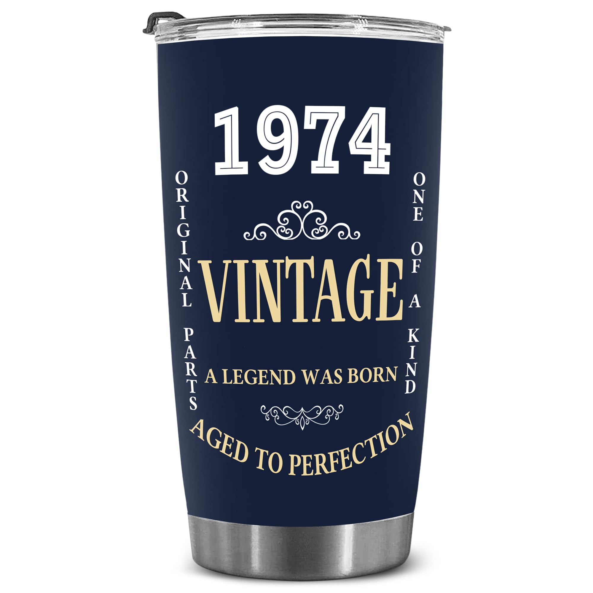 DEKIDOKA 51 Year Old Birthday Gifts for Mom Dad - Vintage Tumbler For Men And Women