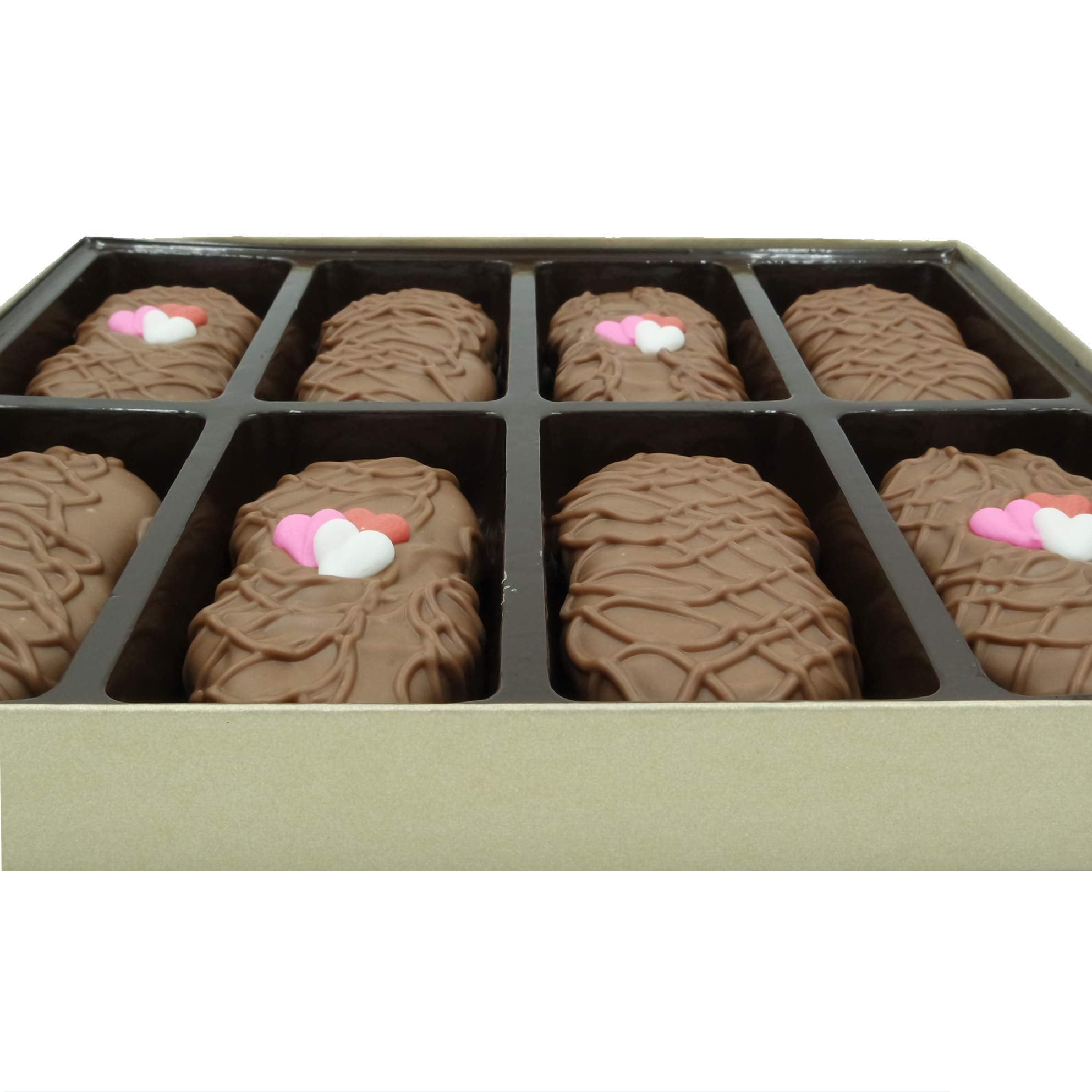 Philadelphia Candies Milk Chocolate Covered Nutter Butter Cookies, Valentine's Day Heart Gift Net Wt 8 oz