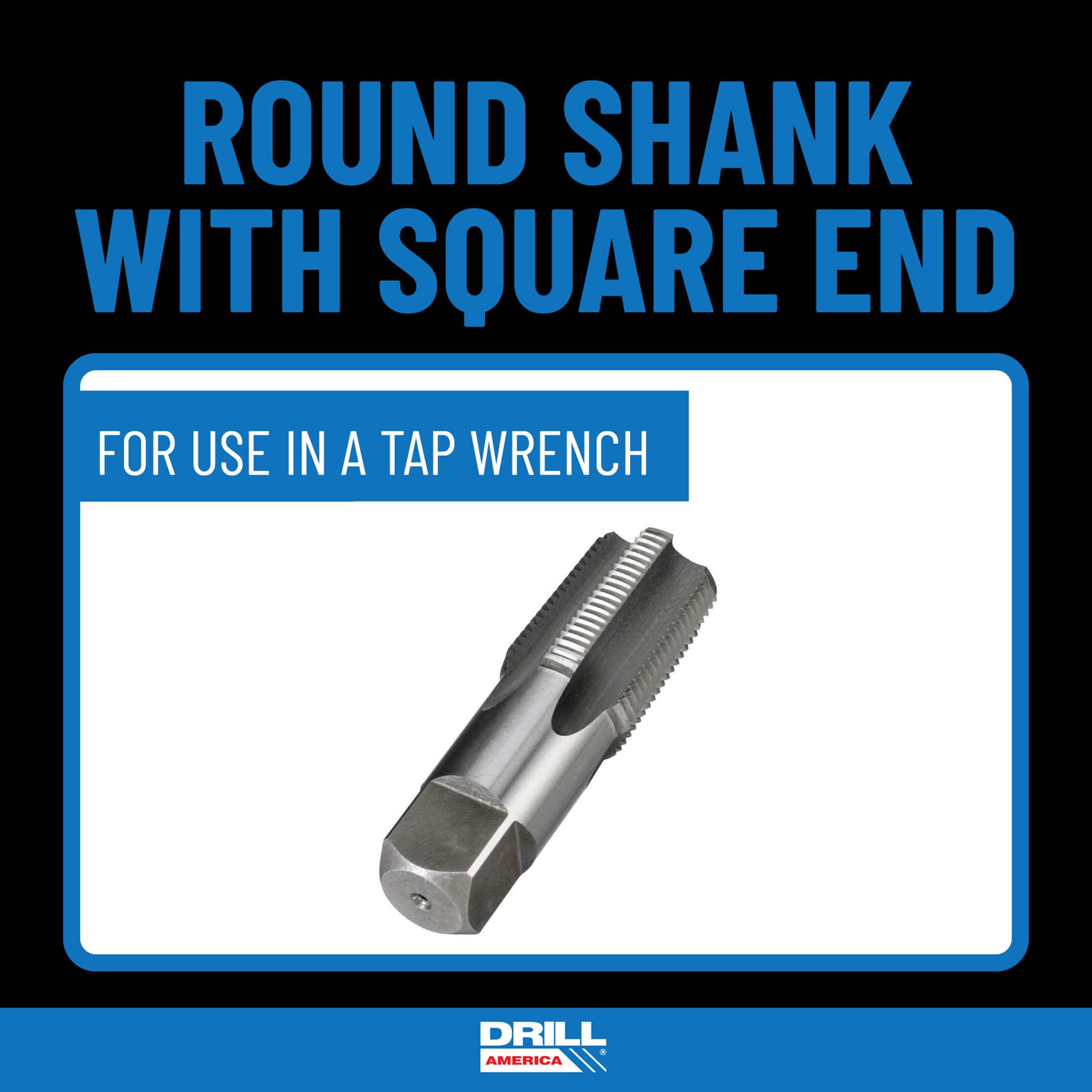 Drill America 1-1/2"-11-1/2" NPT Pipe Tap , Carbon Steel, DWTPT Series