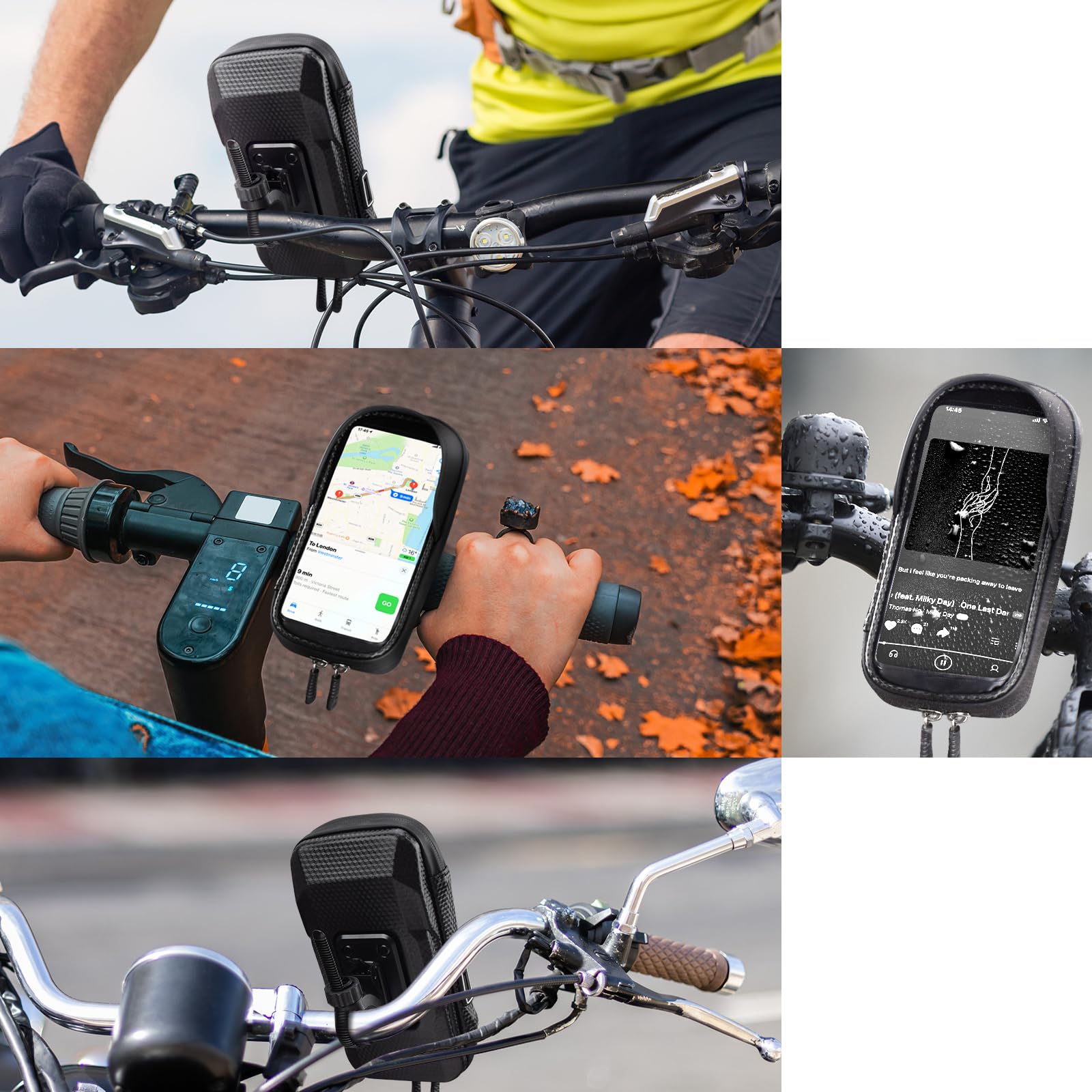 WOLFILIST Bike Phone Holder EVA Waterproof Bike Front Frame Bag Top Tube Bike Bag Bicycle Phone Mount Cycling Pouch with Rain Cover Bike Accessories Gifts for Cyclists Men