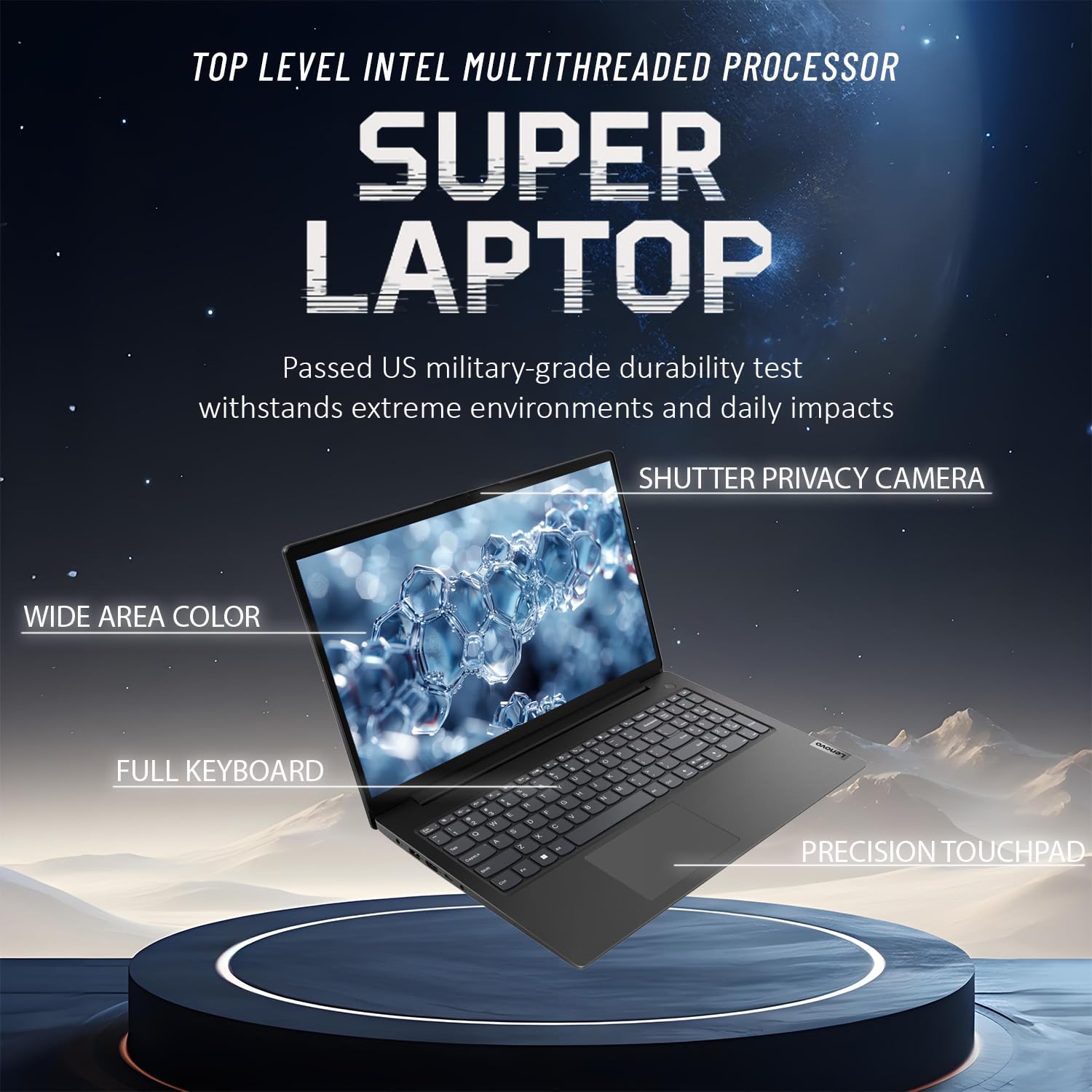 Lenovo New 15.6" FHD Business Laptop 2025/2026 Edition, Intel High-Performance CPU, 16GB RAM, 1TB SSD, Windows 11 Pro with Microsoft Office, WiFi 6, Ultra-Quiet Design, Long Battery Life w/o Earbuds