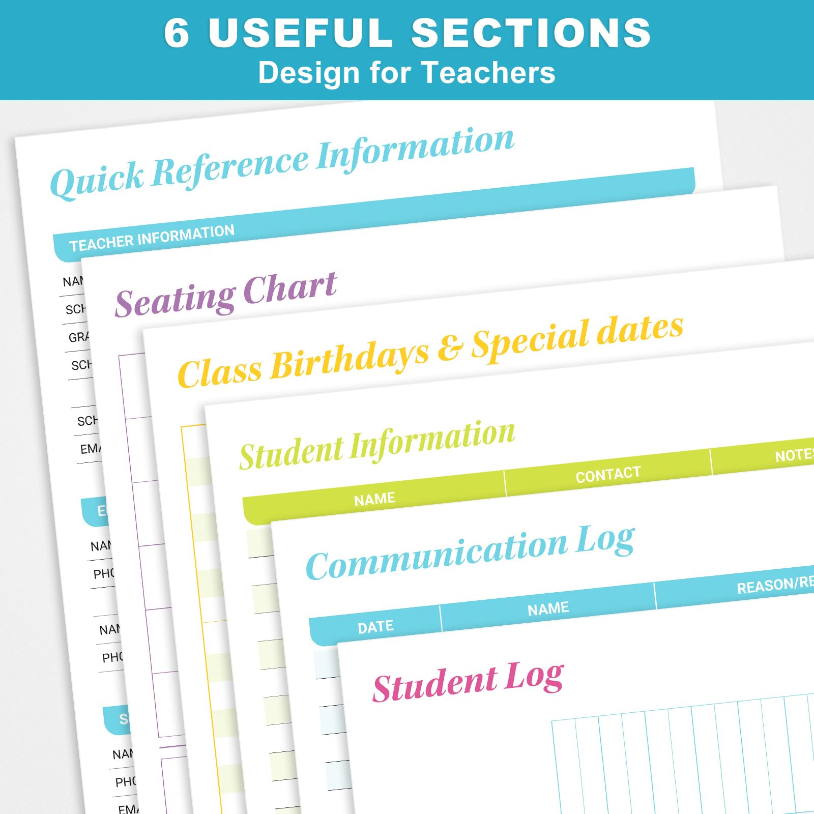 Teacher Planner 2024-2025 Academic Year - All Inclusive 8.5"x11" Teacher Lesson Planner with Elastic Closure, Bookmark, and Planner Stickers, for Daily, Weekly, Monthly Classroom Schedule