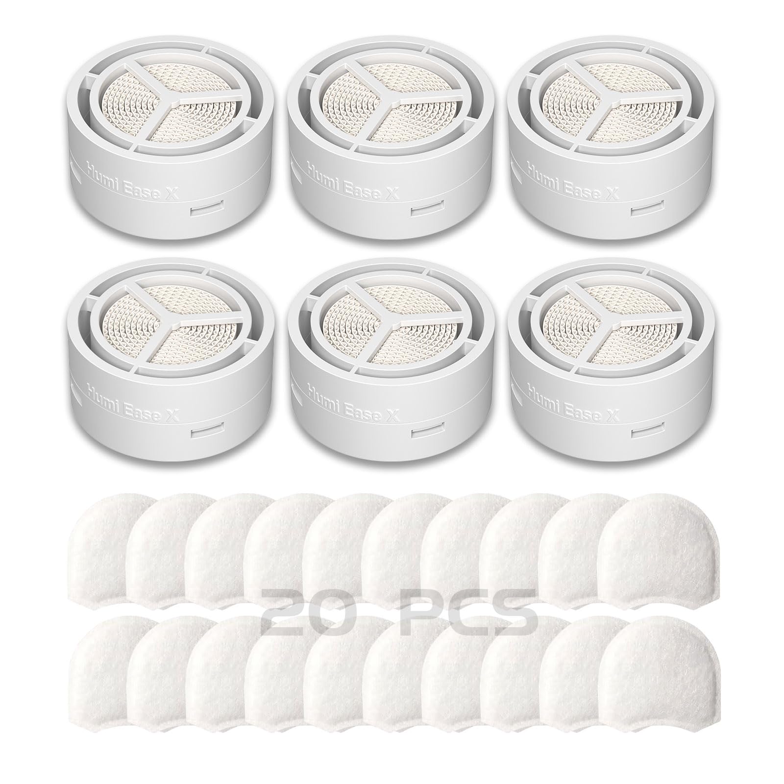 HME for HumidX & Airmini Filters Combo, 6-Pack Replacement Cartridges & 20-Pack Filters Compatible for ResMed HumidX, Airmini, P10 Nasal Pillow, N20, N30 Nasal Mask, CPAP Supplies, FSA & HSA Eligible