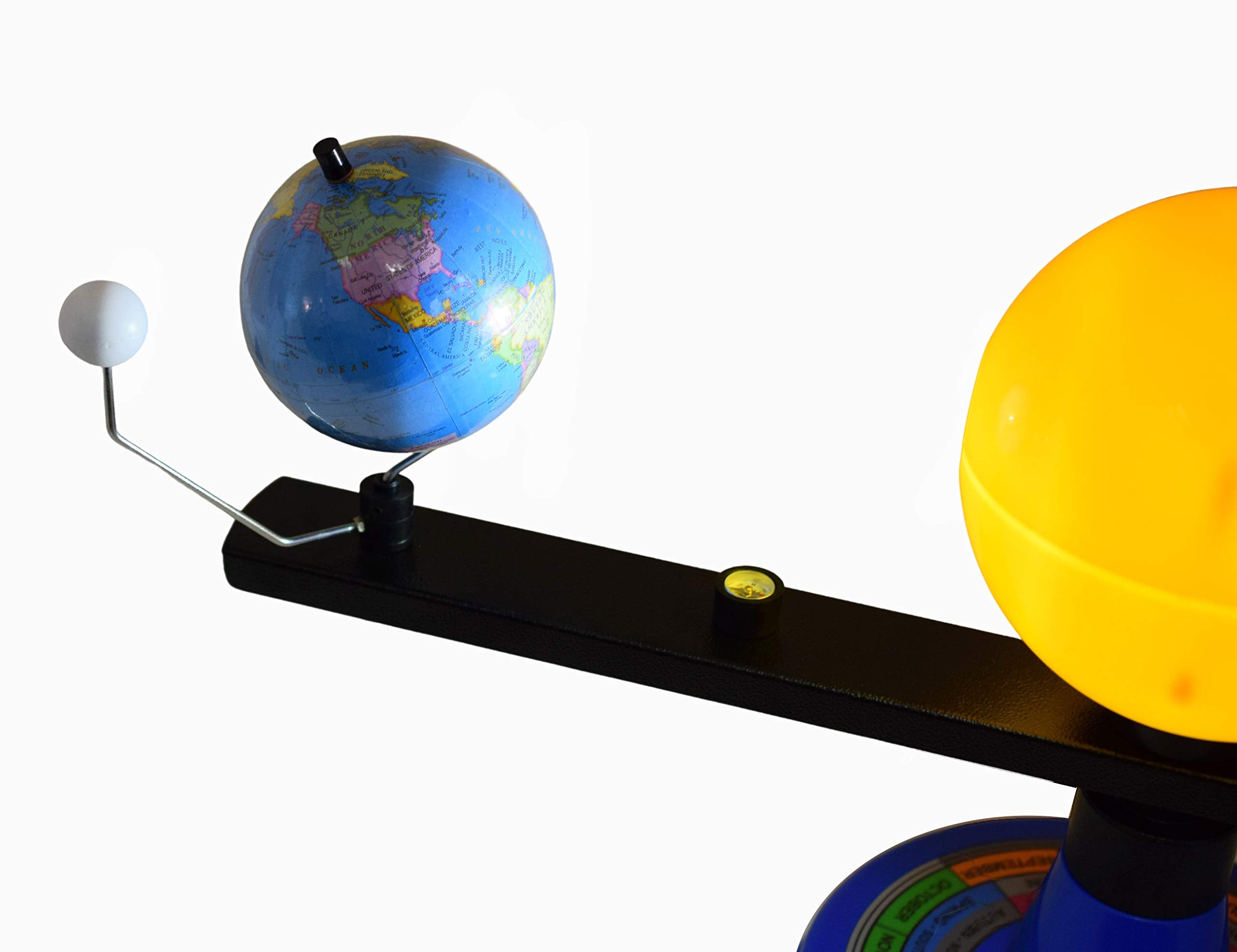 EISCO Illuminated Sun, Earth & Moon Orbital Model, 12.25" H x 16.25" W - 12V Light Bulb Demonstrates Sunlight on Earth & Moon - Solar Eclipse Demonstration - Includes Experiment Guide