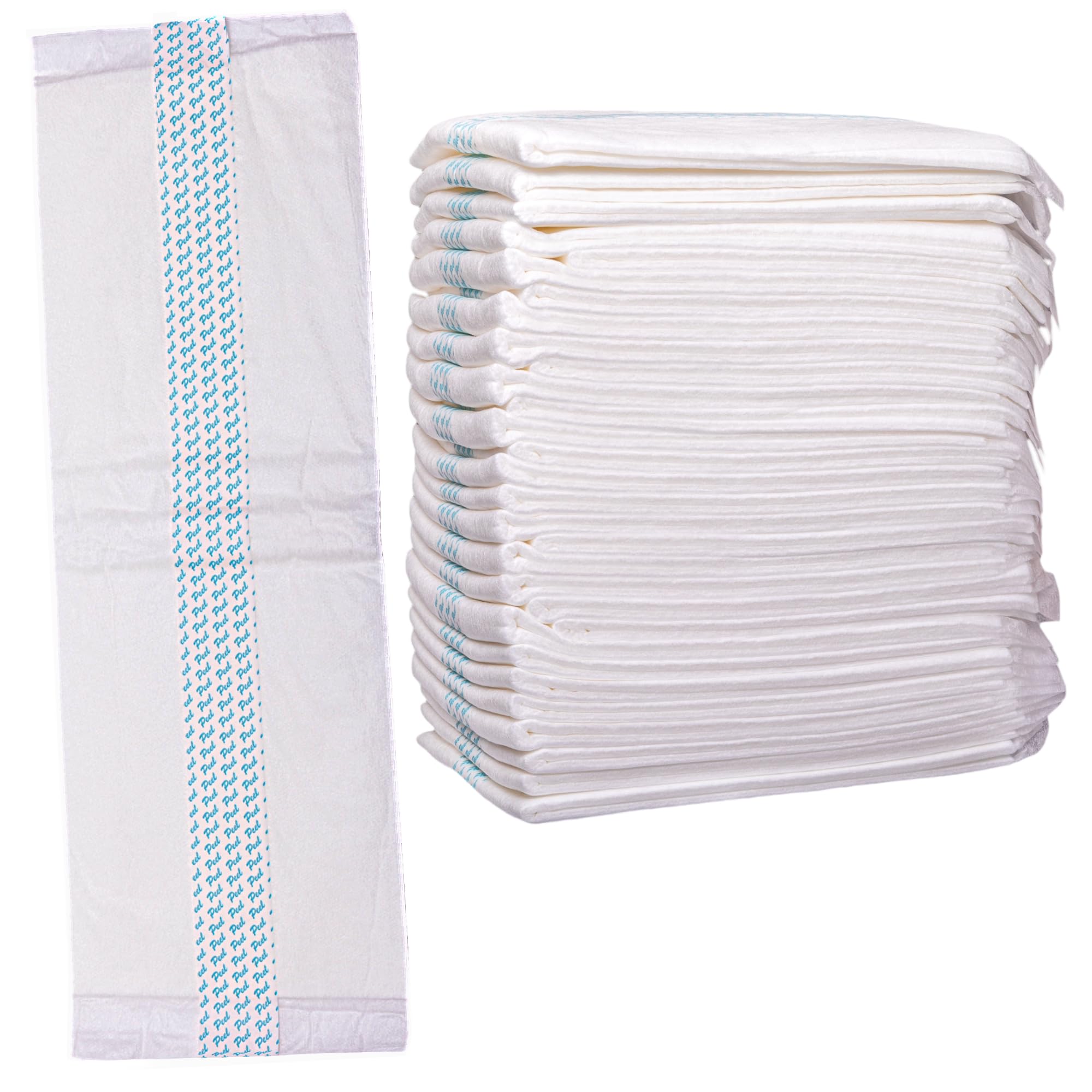 Adult Incontinence Booster Pads Extra Absorbent with Adhesive [Large 3.5''x11.5''] Protection for Men and Women - Soft Disposable Diaper Top Liner Pad - Comfortable 3.5x11.5 inches (24)