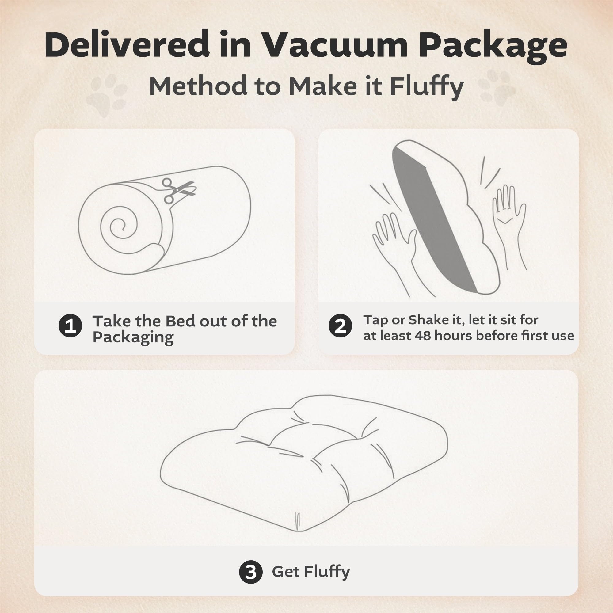 Deluxe Plush Dog Beds for Large Dogs Cats Washable Anti-Slip Pads 35''x23'' Gray