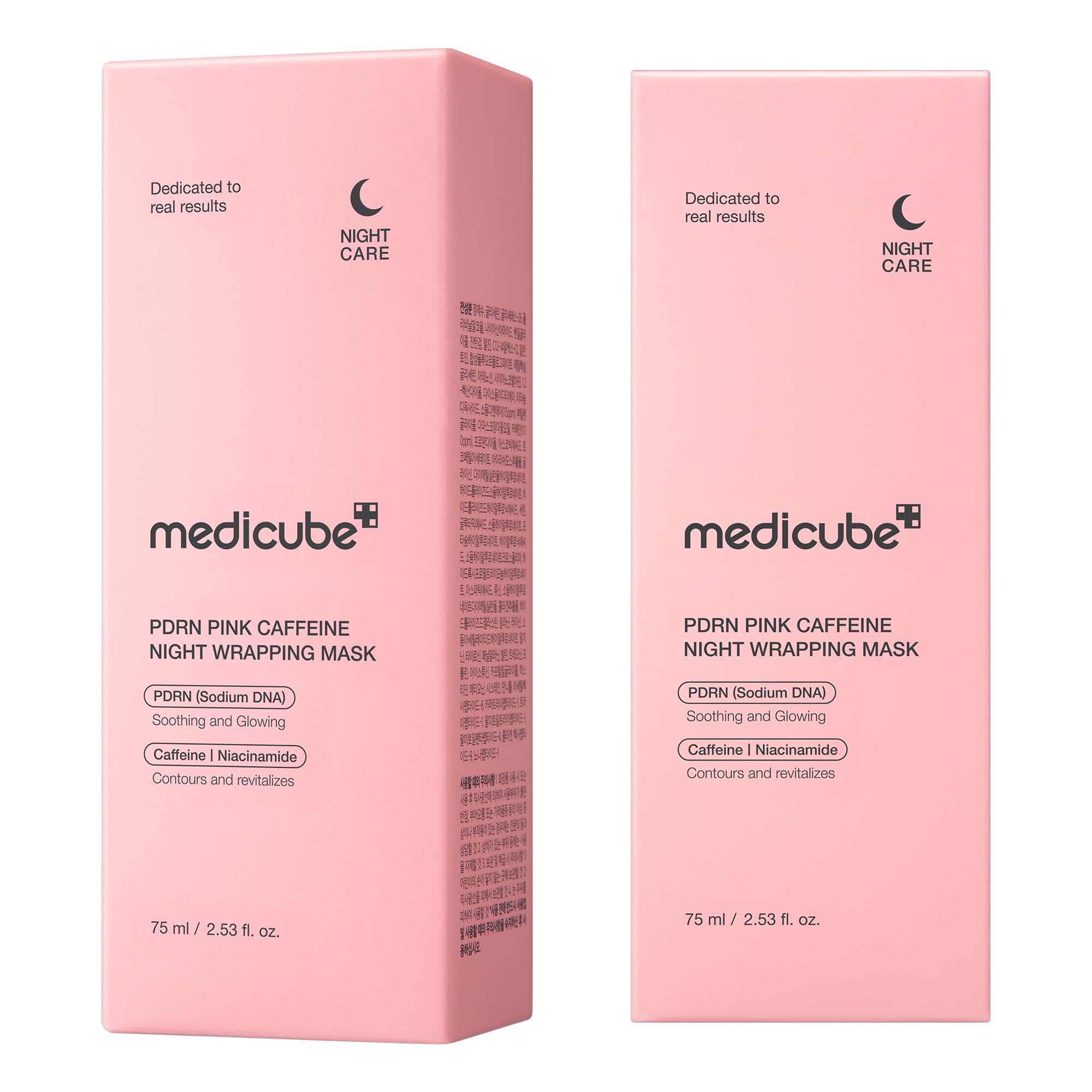 medicube PDRN Caffeine Overnight Wrapping Peel Off Facial Mask | Firming, Depuffing & Hydration | Salmon DNA + Caffeine + Collagen For Refined, Glass Skin & Face Contour Support | Korean Skin Care