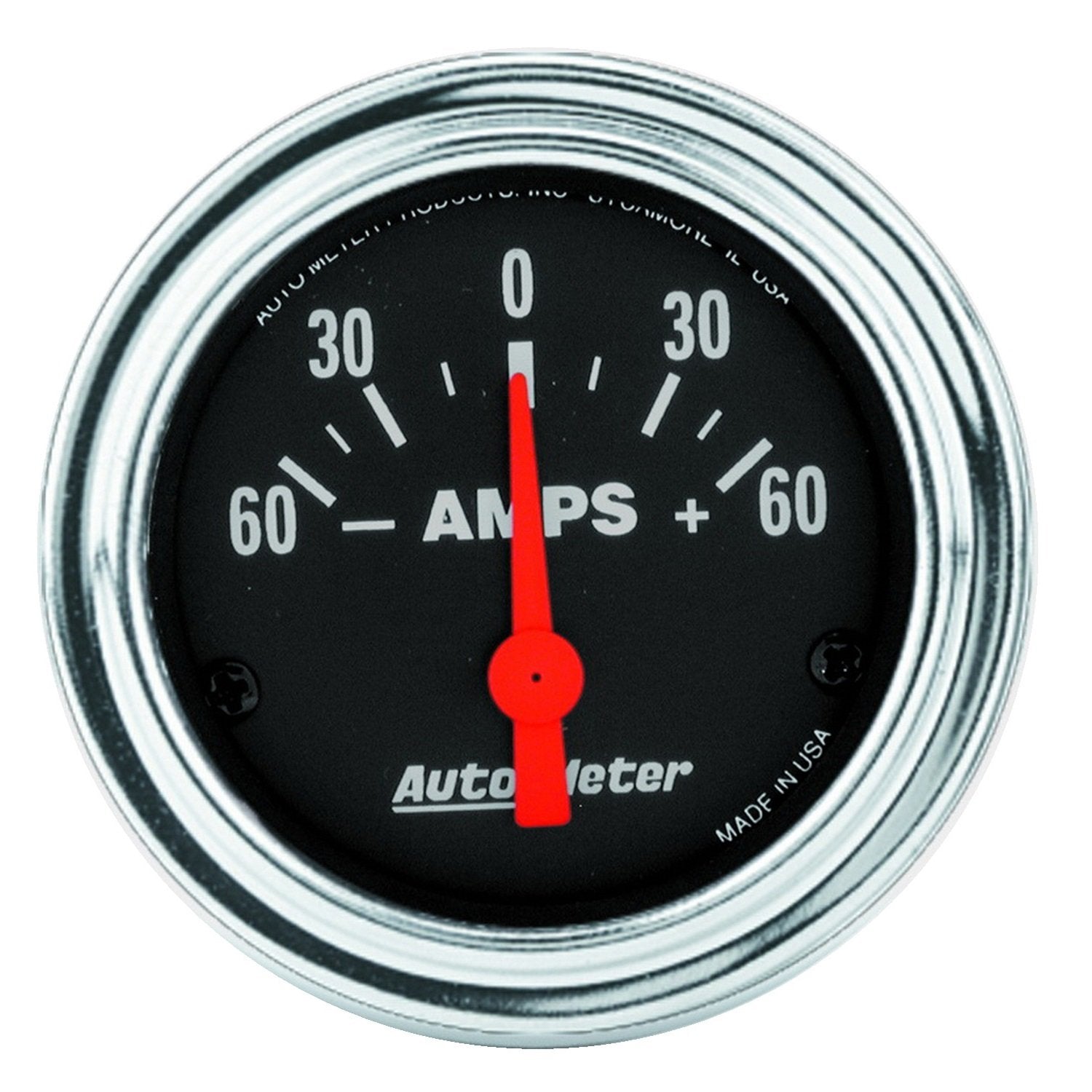 AUTO METER 2586 Traditional Chrome Electric Ampmeter Gauge,2.3125 in.