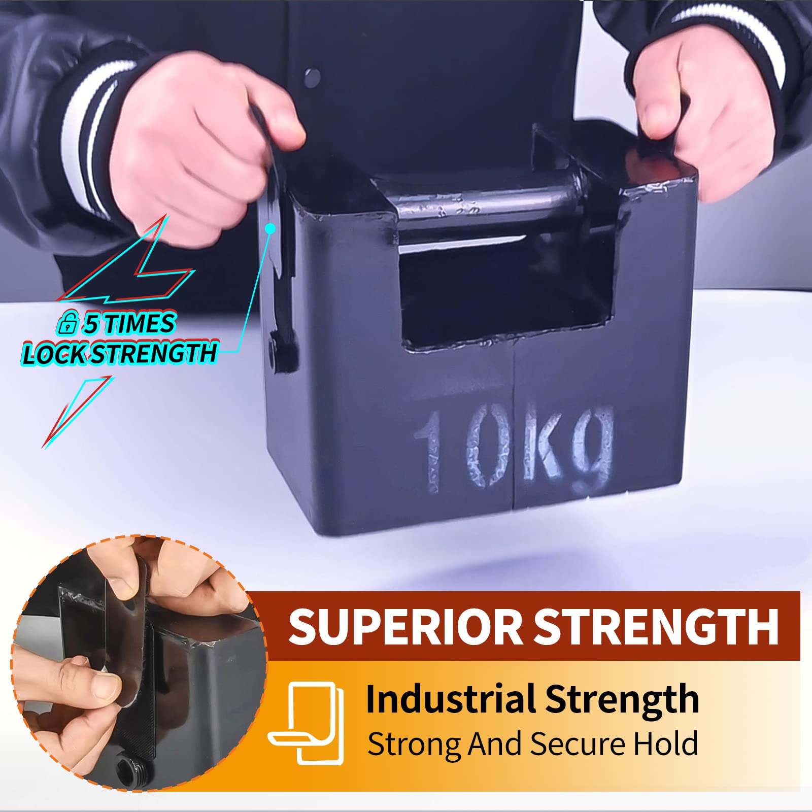 PHIXBEAR 30 Sets Industrial Heavy Duty Hook and Loop Strips with Adhesive, Strong Back Adhesive Double Sided Hook Loop Tape, Black Sticky Fasten for Rough Surfaces,Indoor or Outdoor Use,1.3x3.2 Inch