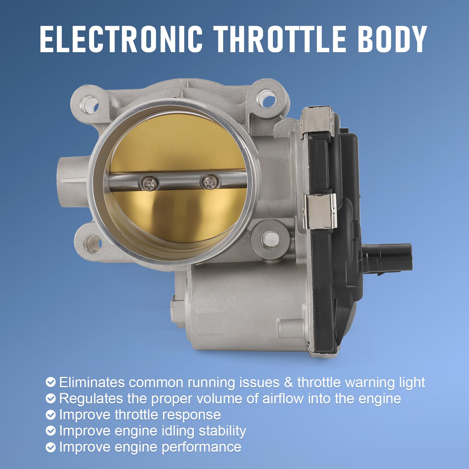 RADHLBNIU Electronic Throttle Body Compatible with Buick Lacrosse Regal Verano Chevy Captiva Sport Equinox Impala Malibu Orlando GMC Terrain L4 2.4L Replaces# S20221 12670834 12669146