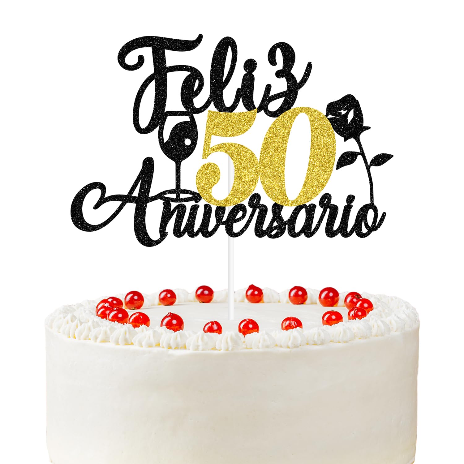 Spanish Feliz 50 Anniversario Cake Topper, Happy 50th Anniversary, We Still Do, Cheers to 50 Years, Happy 50th Weeding Anniversary Party Decorations