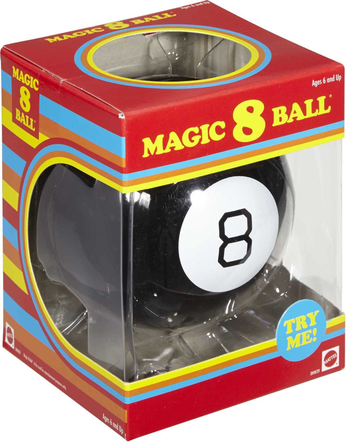 Mattel Games Magic 8 Ball Kids Toy, Retro Themed Novelty Fortune Teller, Ask a Question and Turn Over for Answer