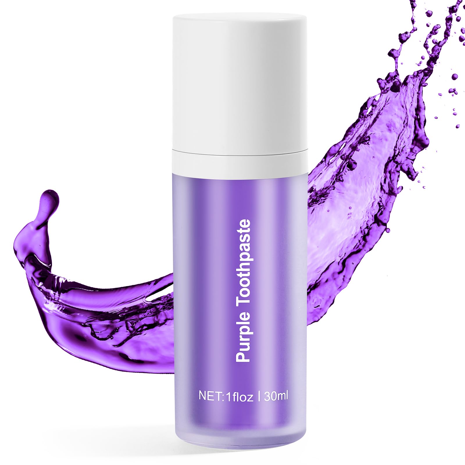 DERTEKA Purple Toothpaste for Teeth Whitening, Teeth Whitening Toothpaste, Purple Toothpaste Whitening, Tooth Stain Removal Colour Corrector, Purple Toothpaste, Teeth Whitening Booster