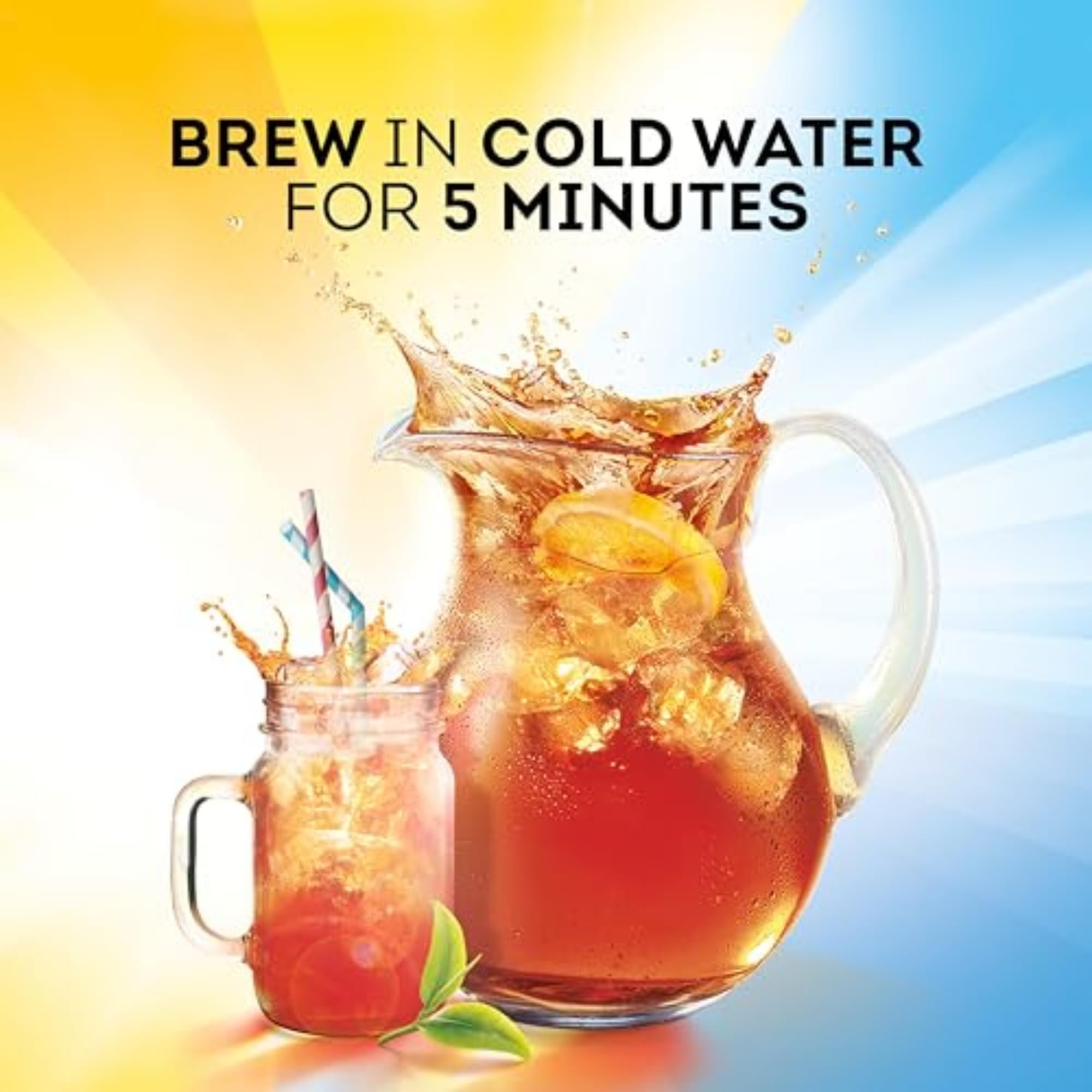 Lipton Cold Brew Iced Tea Bags, Family Size Iced Tea Bags, 132 Total Tea Bags (22ct - Pack of 6)