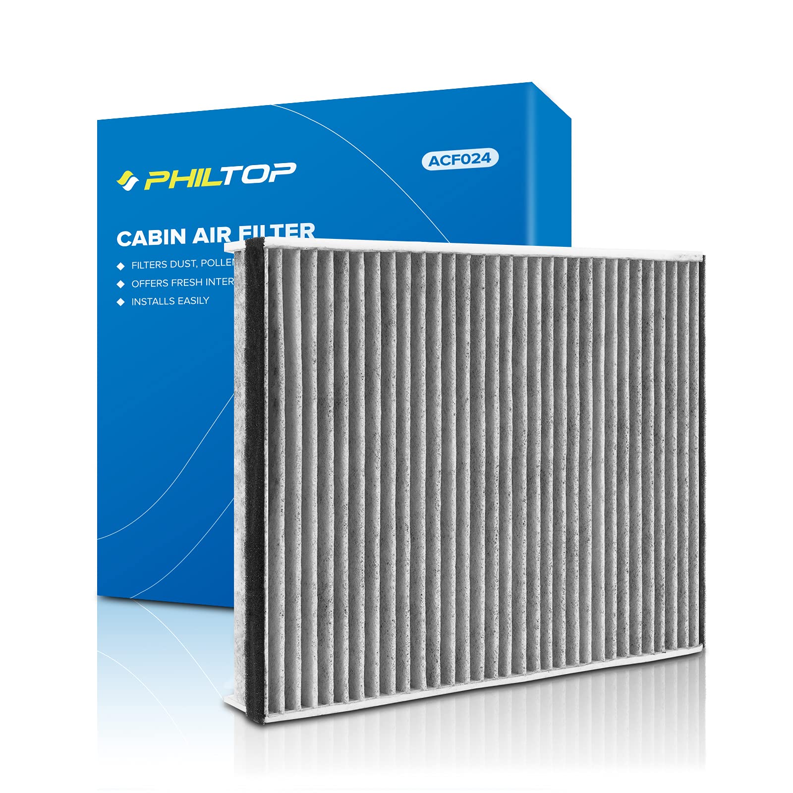 PHILTOP ACF024 (CF11920) Premium Cabin Air Filter, Replacement for C-MAX 2013-2018, Escape 2013-2019, Focus 2012-2018, GT 2017-2019, Transit Connect 2014-2021, MKC 2015-2020