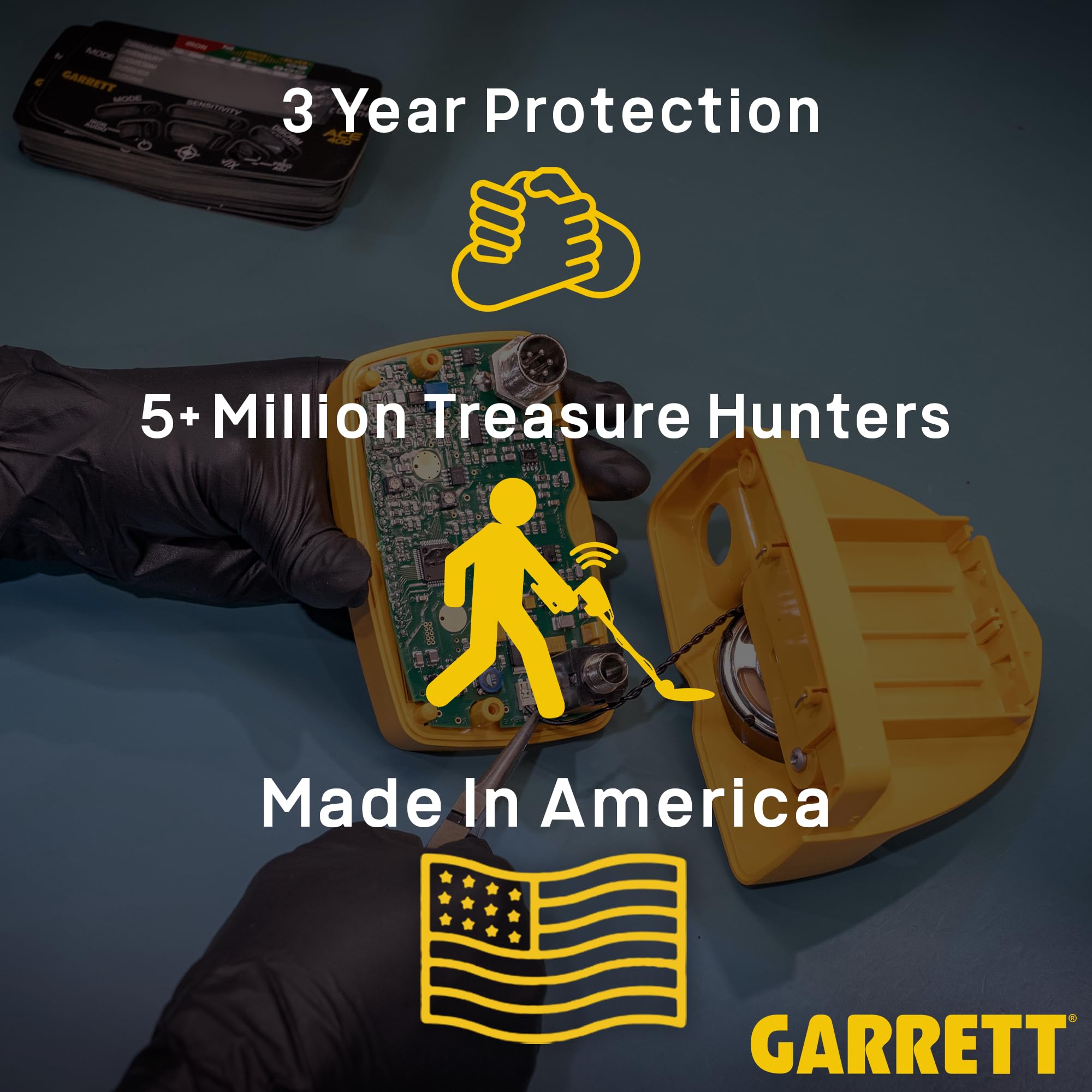 Garrett ACE 400 Metal Detector Bundle – Made in The USA - Digital Target ID, Iron Audio, Adjustable Frequency, Includes Pro-Pointer at, Headphones & Searchcoil Cover