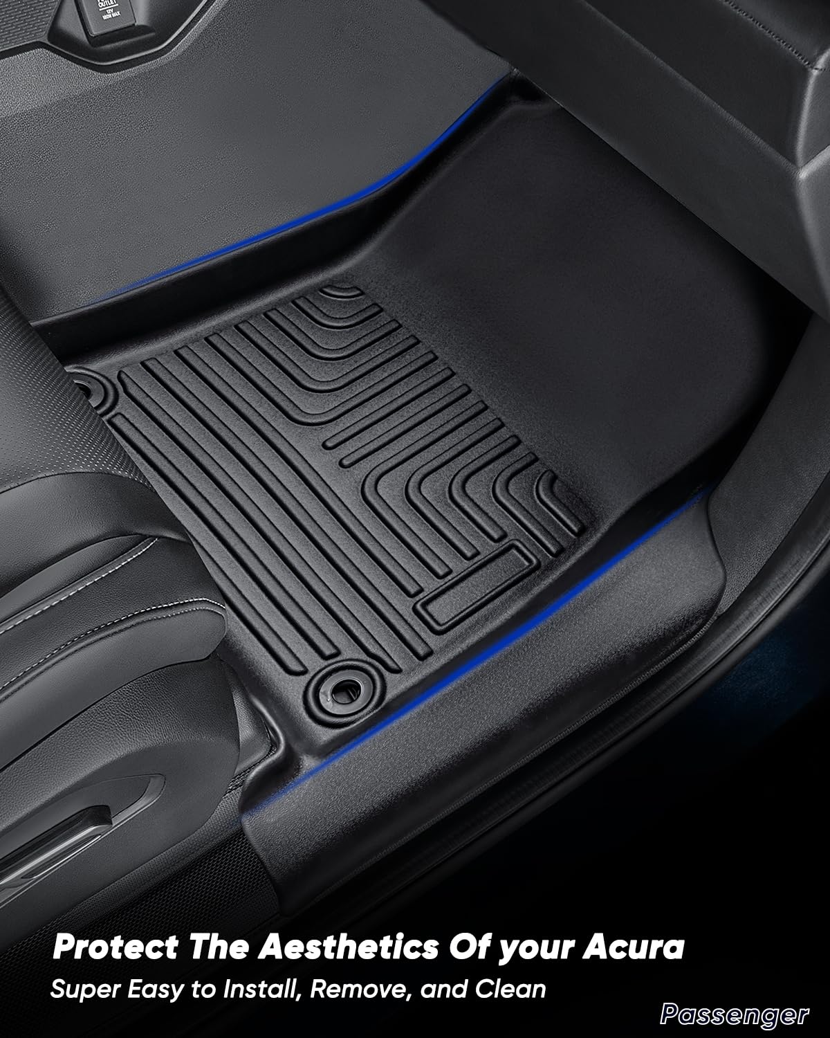 Drcarnow for Acura MDX Floor Mats 2025 2024 2023 2022, Custom Fit 7 Seat 3 Rows with Cargo Liner,All Weather Guard Waterproof Car Mats TPE Rubber Floor Liners Full Set for MDX 2022-2025 Accessories