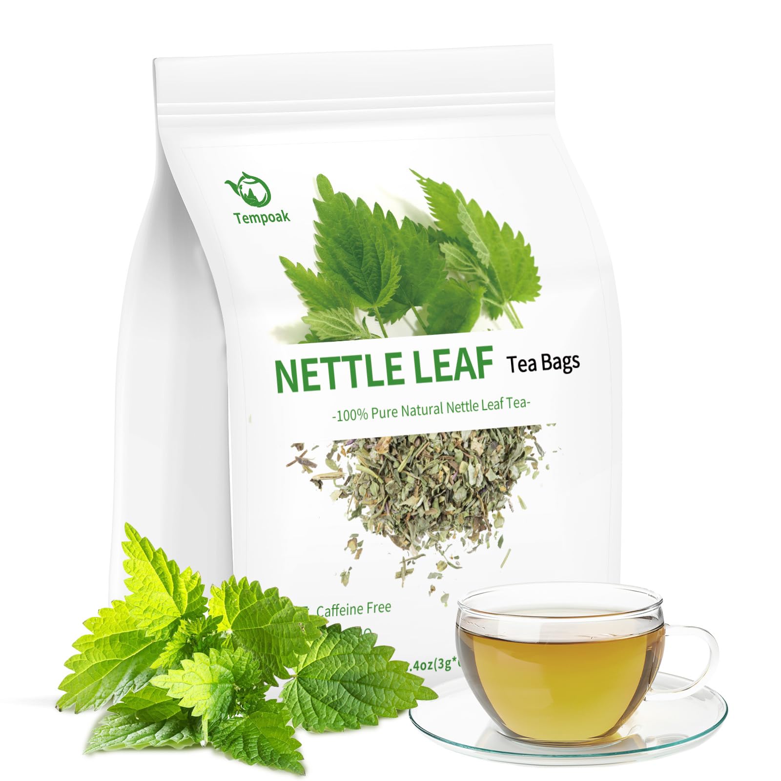 Stinging Nettle Leaf Tea Bags - 60bags Pure & Natural Nettle Leaf Herbal Tea, Caffeine Free, No Additives, No Sugar, Non-Gmo, No Gluten